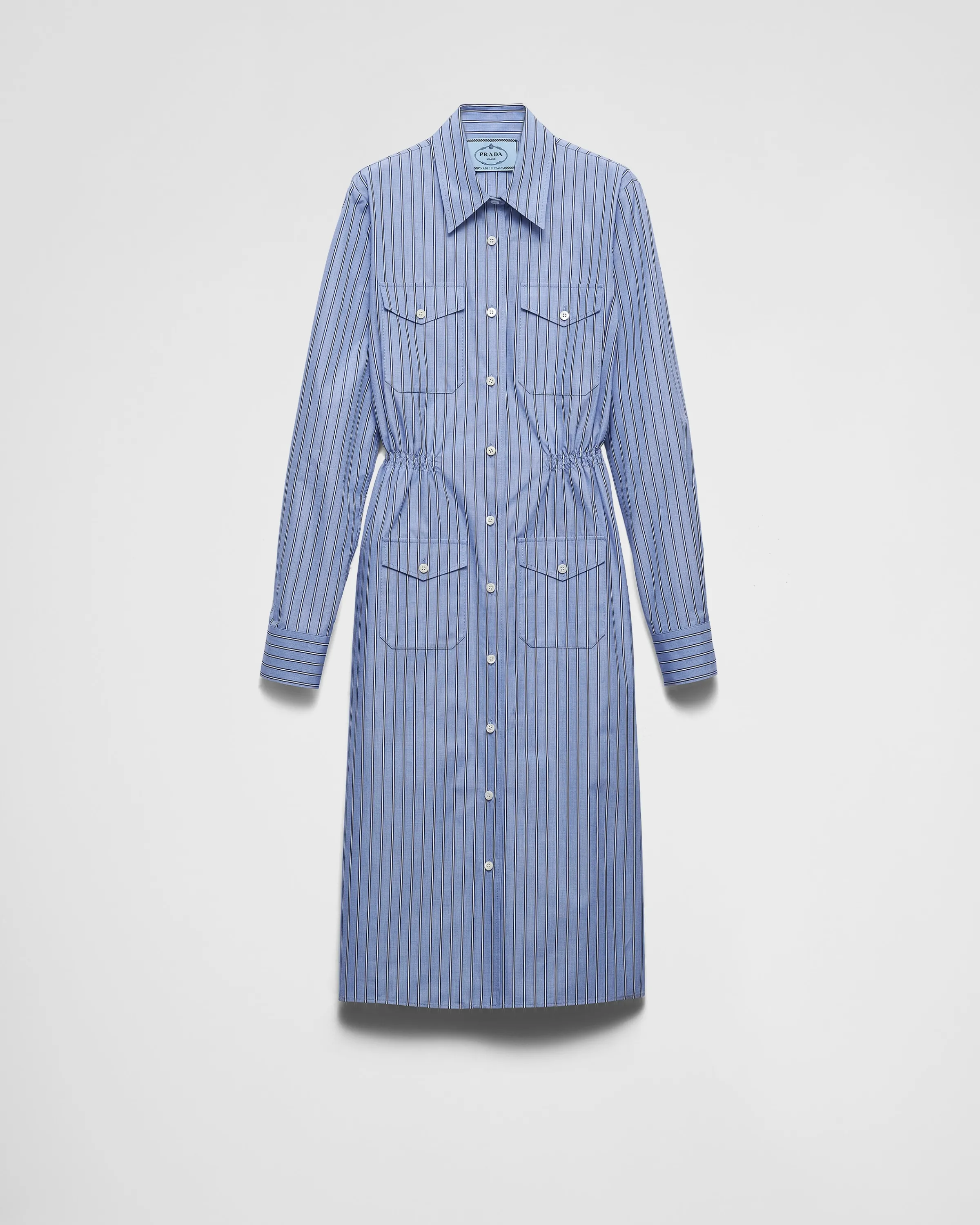 Donna Prada Abito in chambray a righe