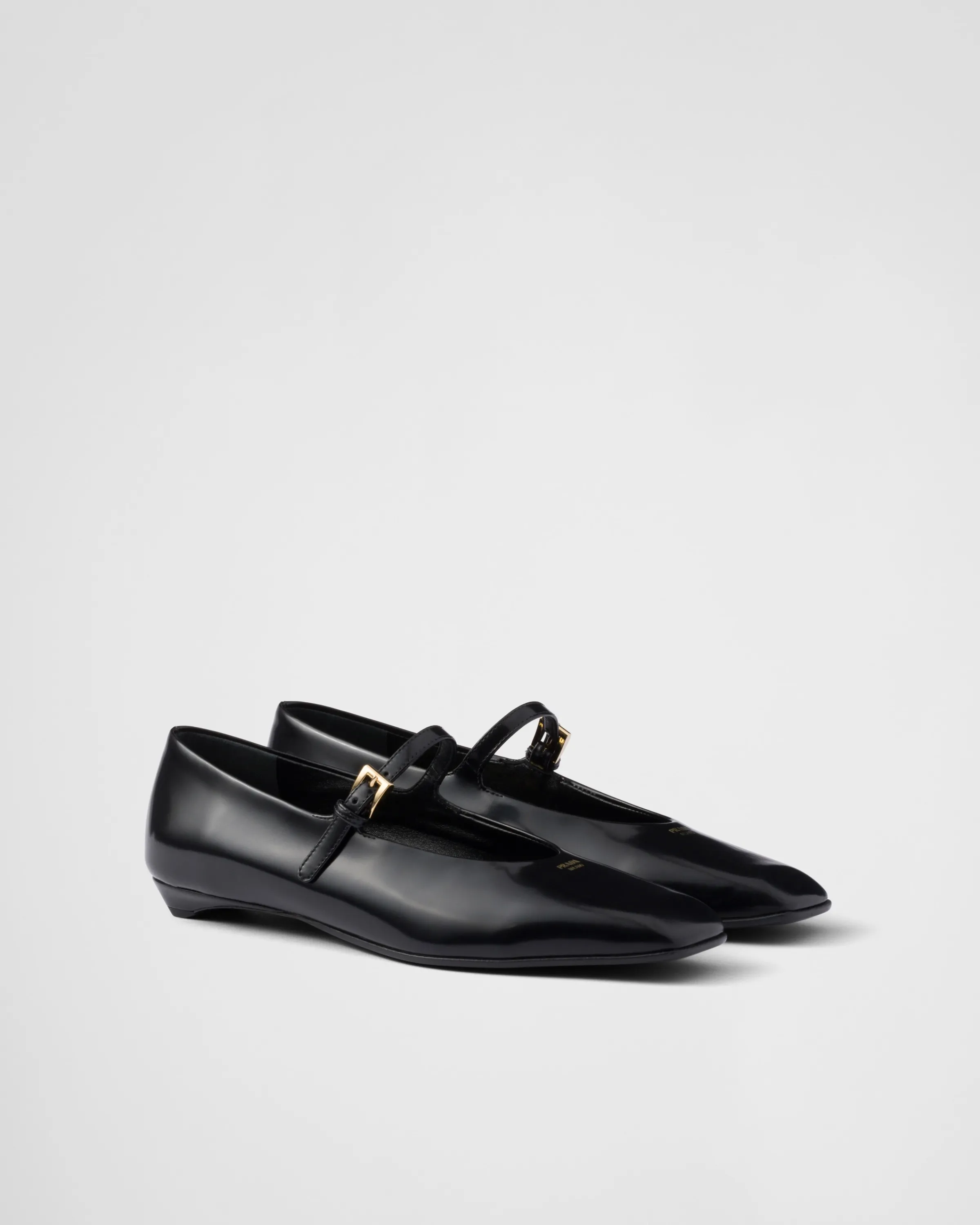 Donna Prada Ballerine Mary Jane in pelle spazzolata