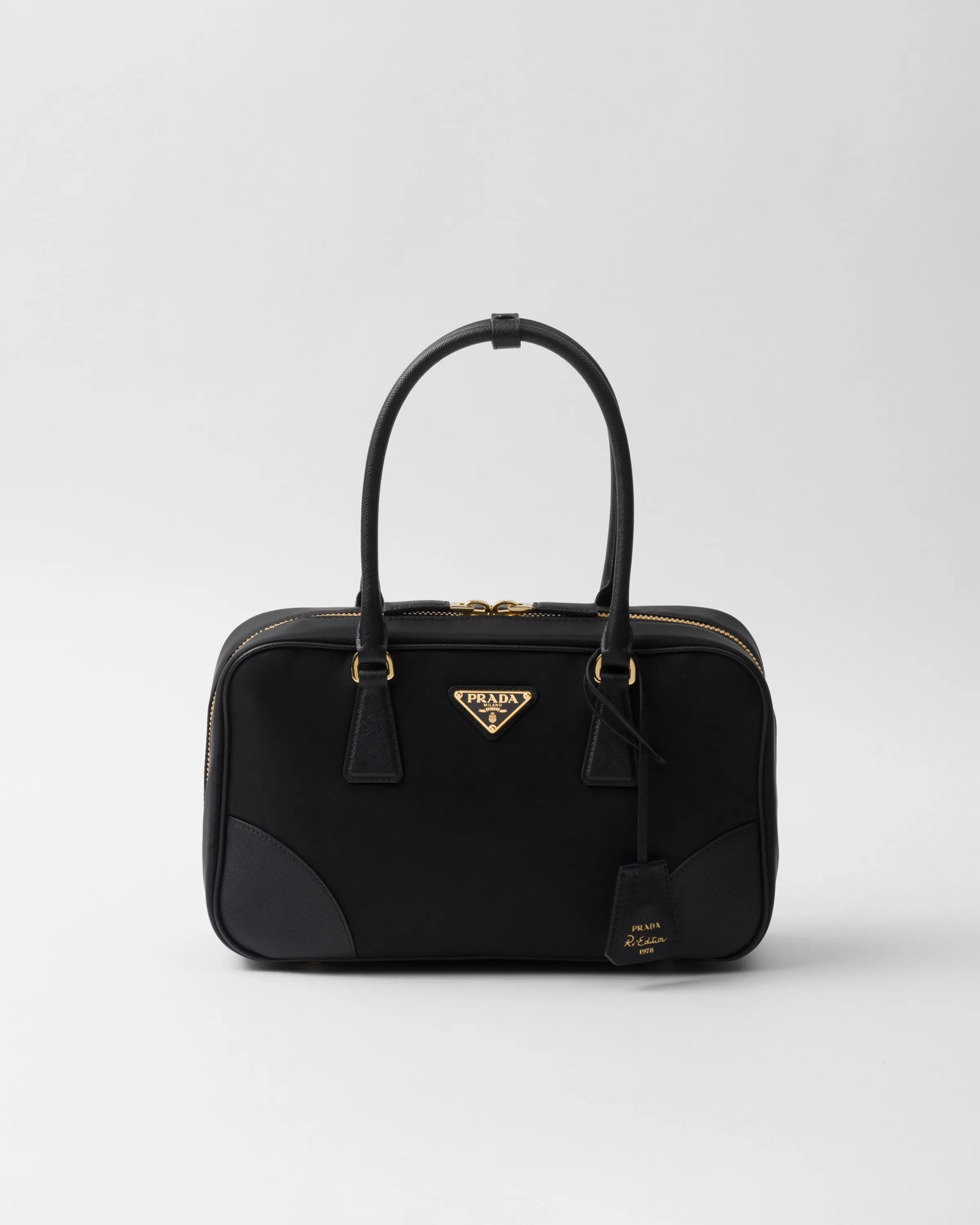 Donna Prada Bauletto Re-Edition 1978 medium in Re-Nylon e Saffiano