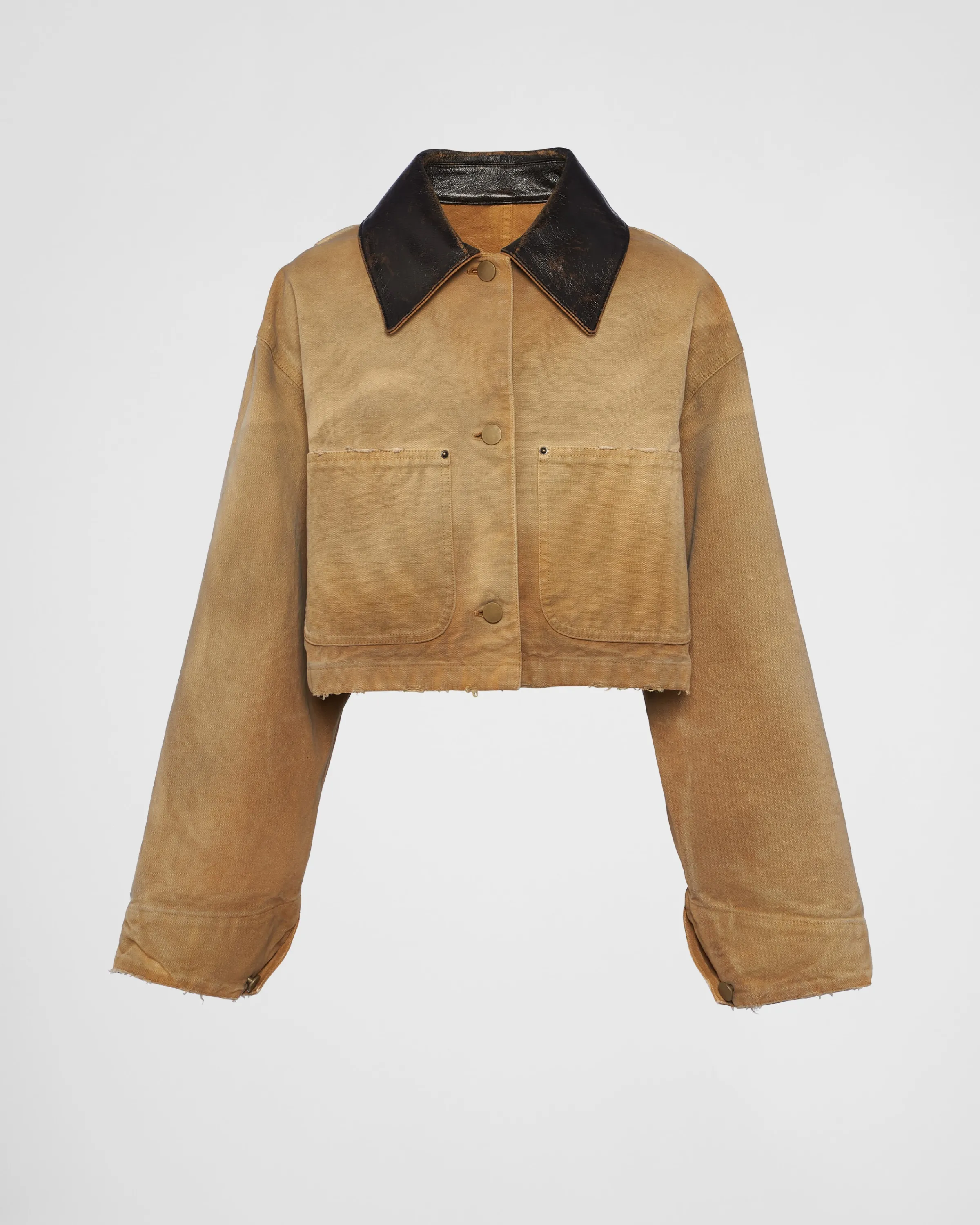 Donna Prada Blouson cropped in canvas