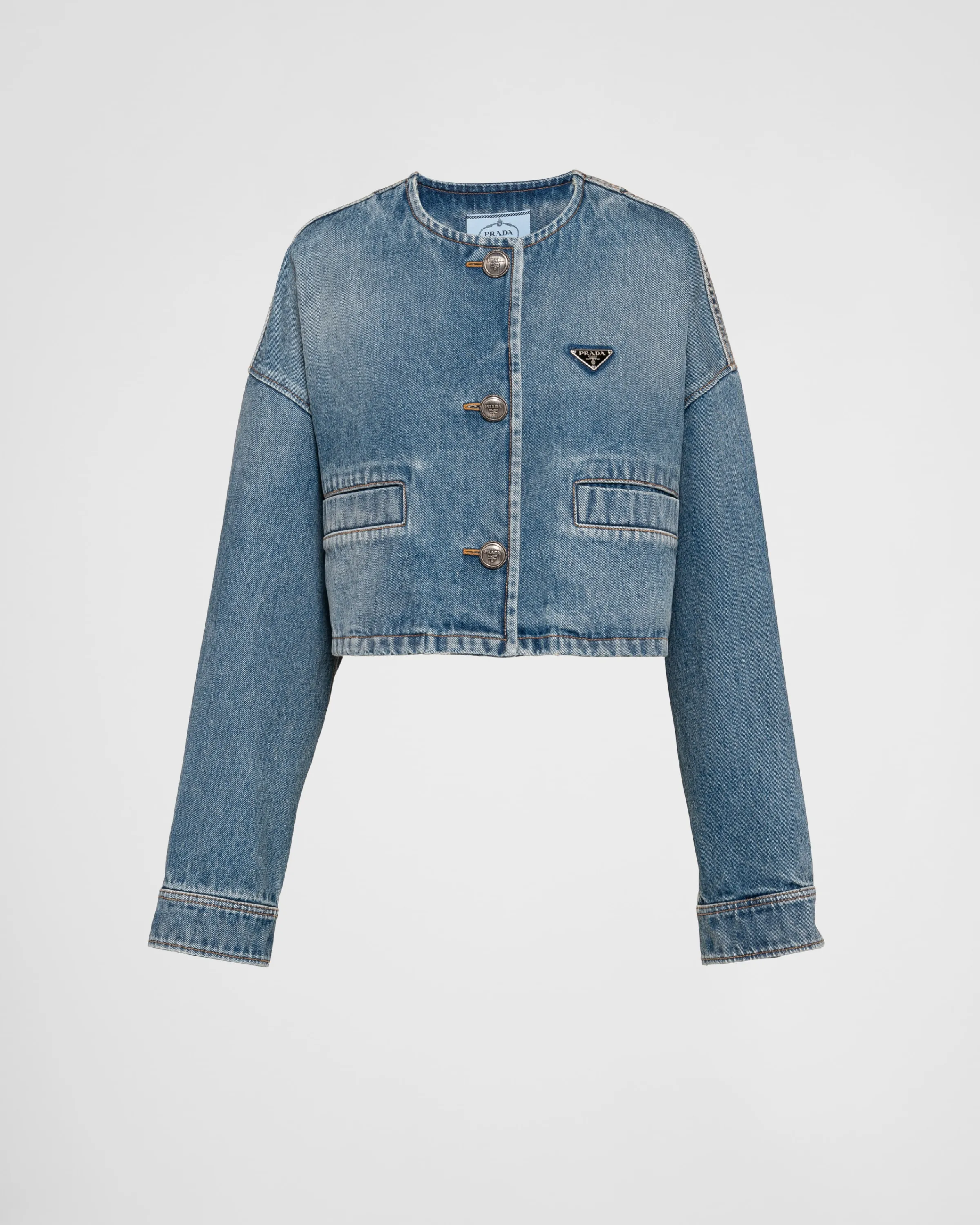 Donna Prada Blouson girocollo in denim