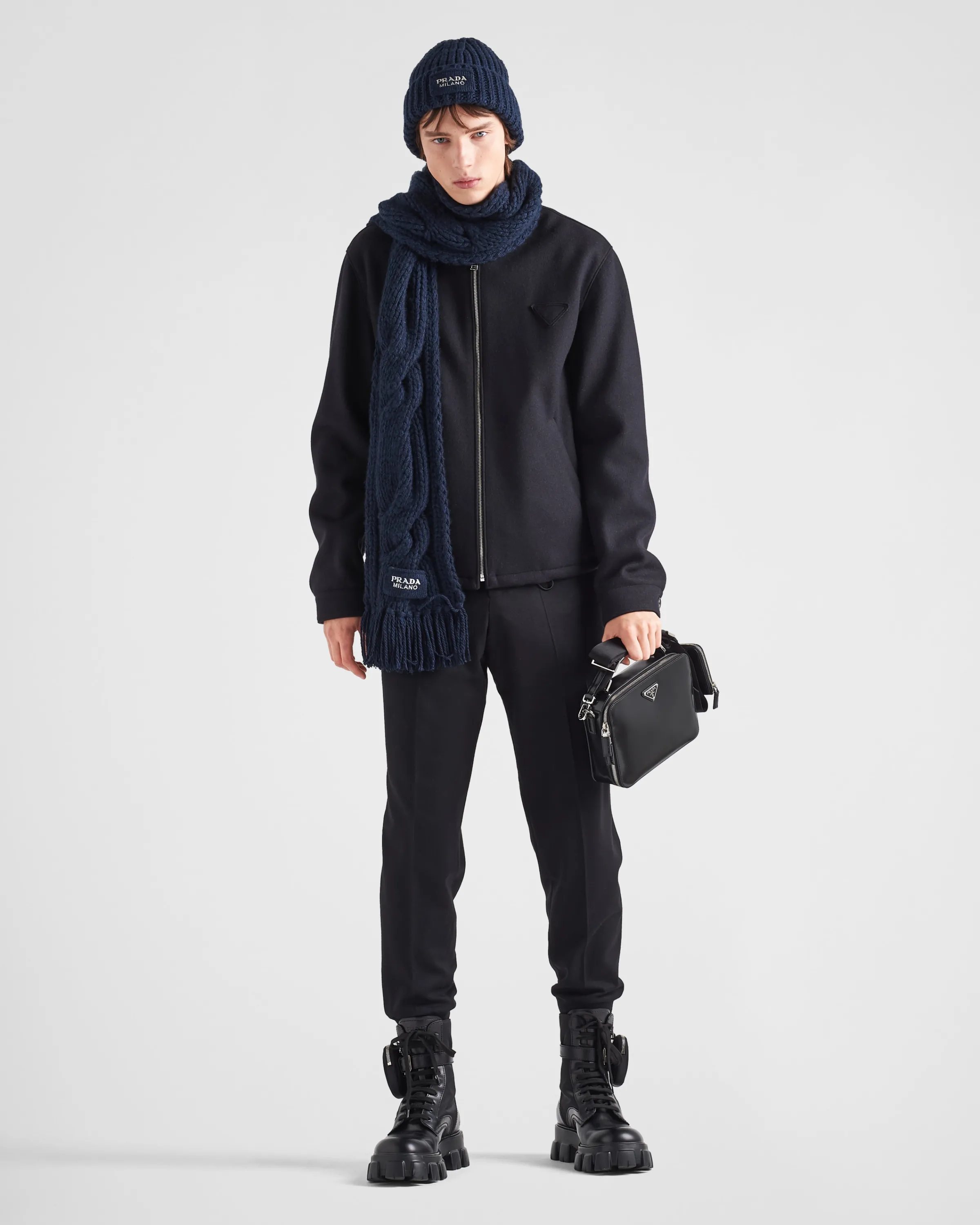 Uomo Prada Blouson in lana cashmere