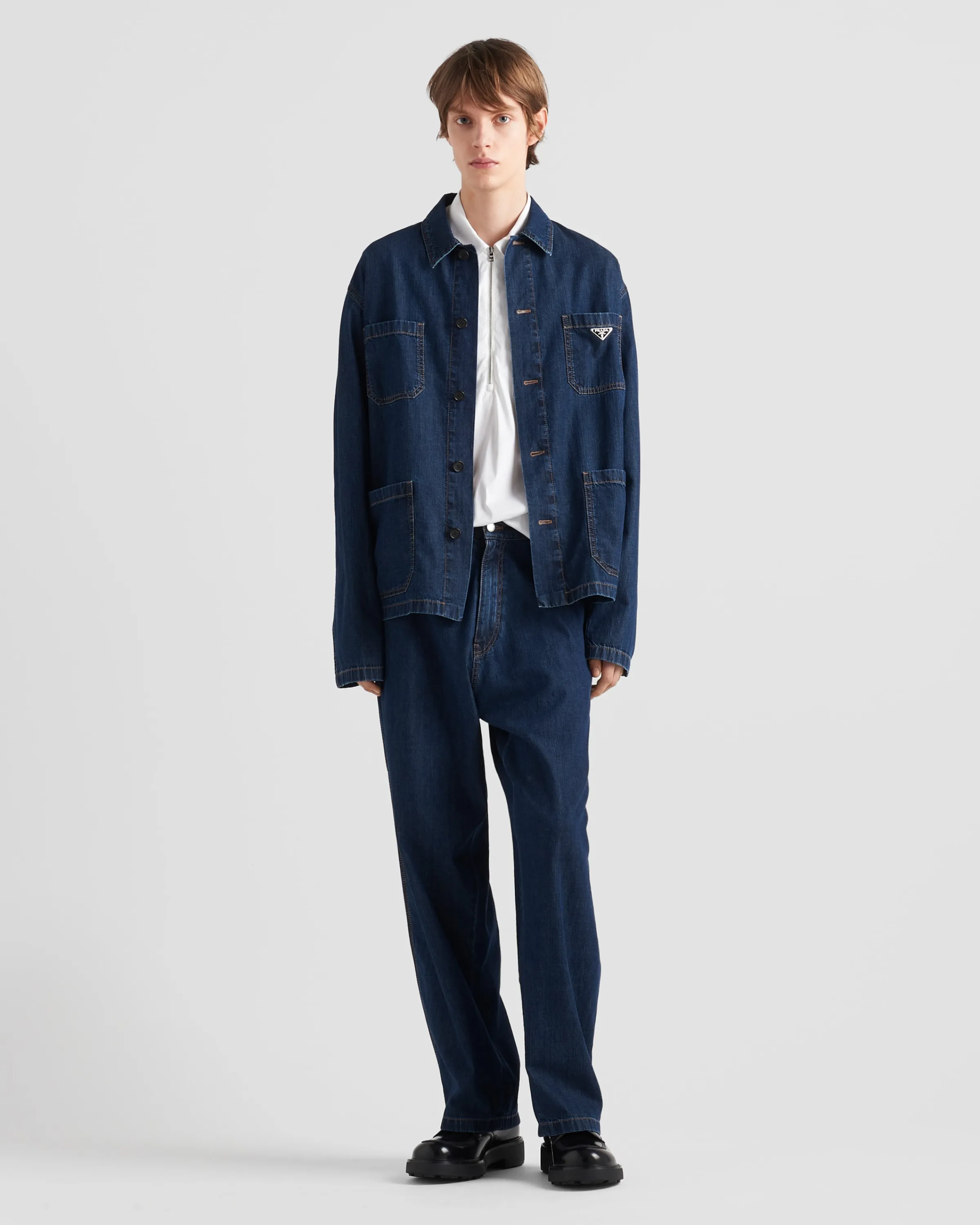 Uomo Prada Blouson in light denim