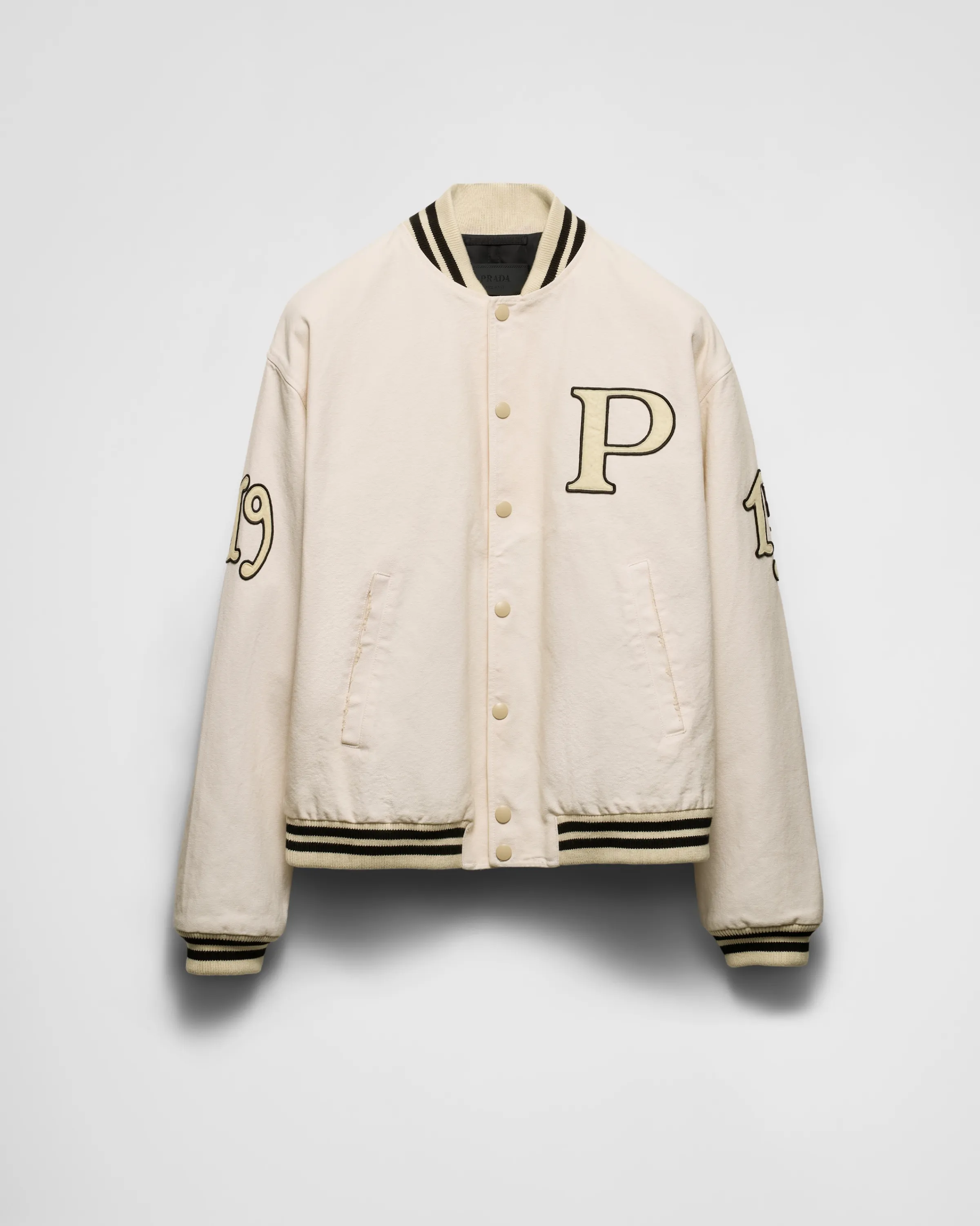 Uomo Prada Bomber in cotone con patch