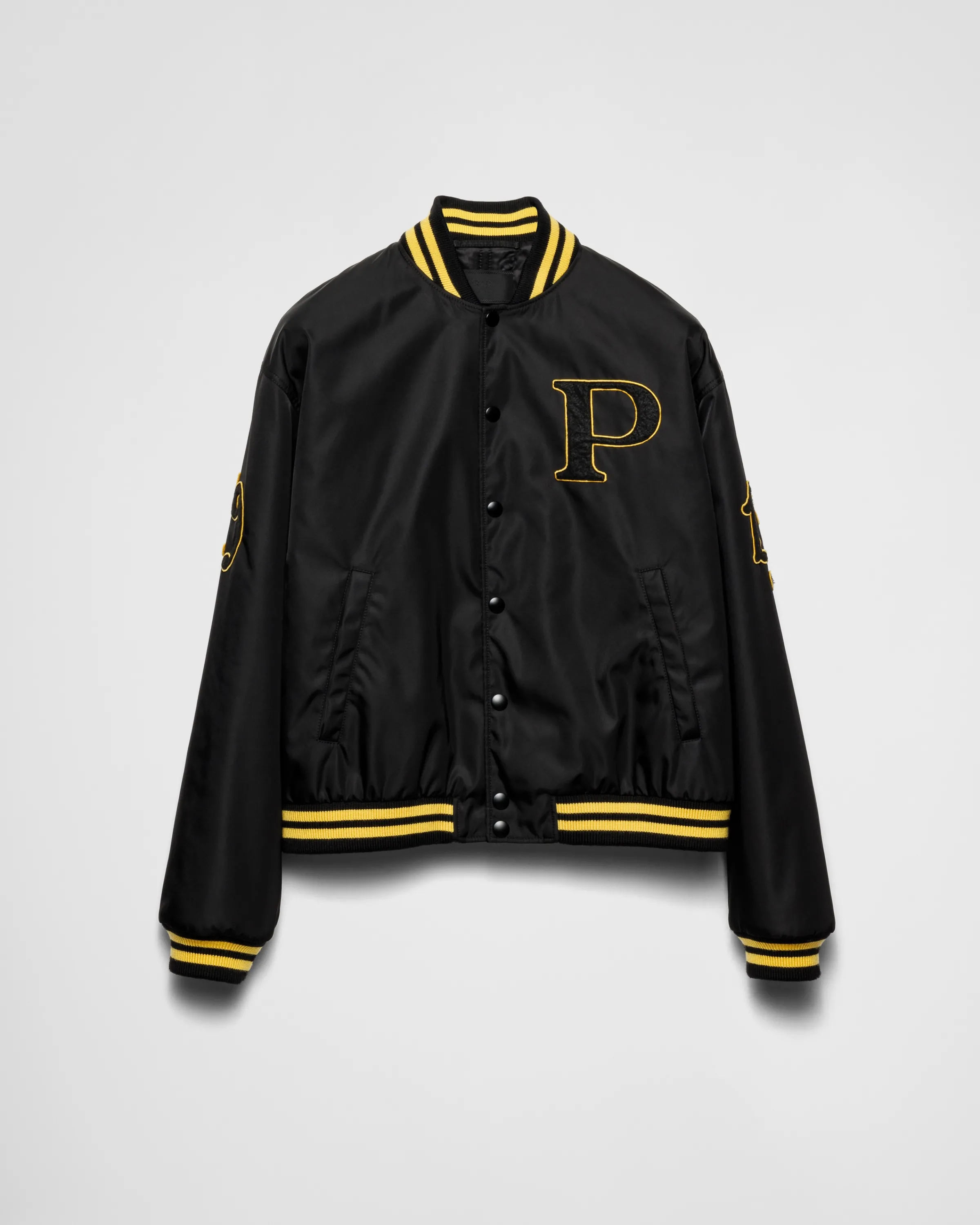 Uomo Prada Bomber in Re-Nylon con patch