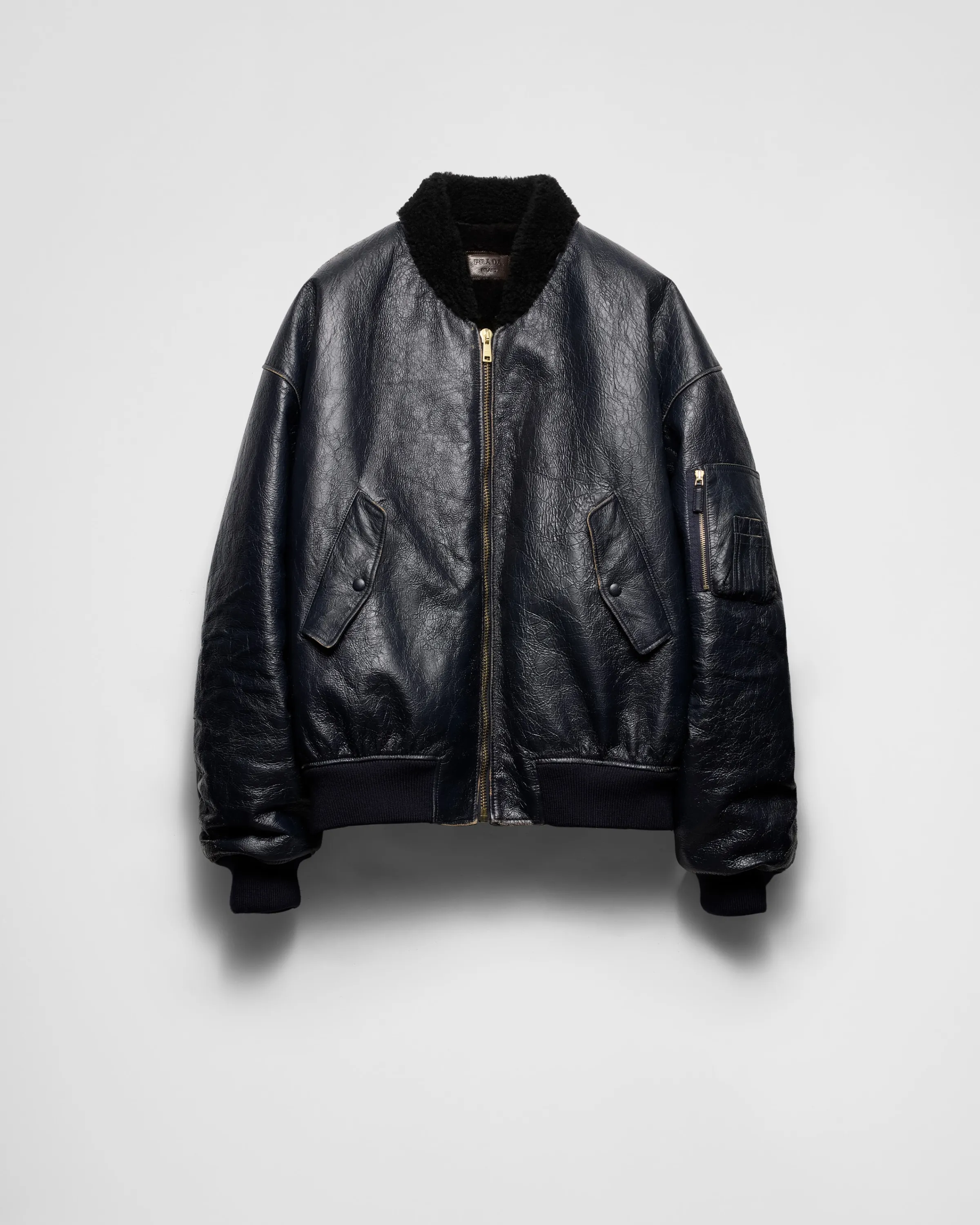 Uomo Prada Bomber oversize in nappa e montone