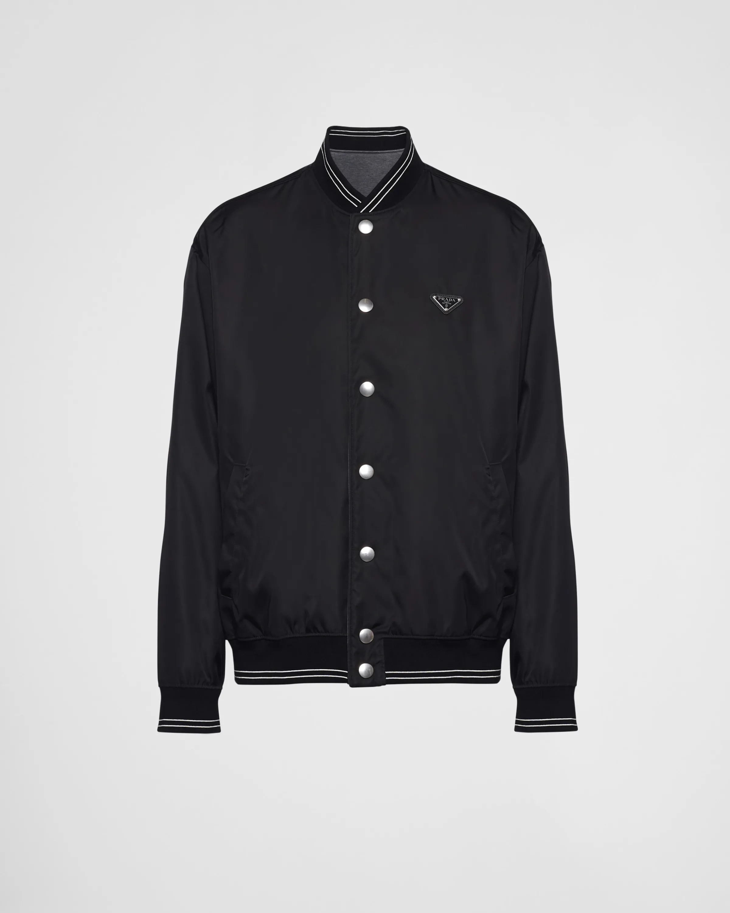 Uomo Prada Bomber reversibile in Re-Nylon e felpa