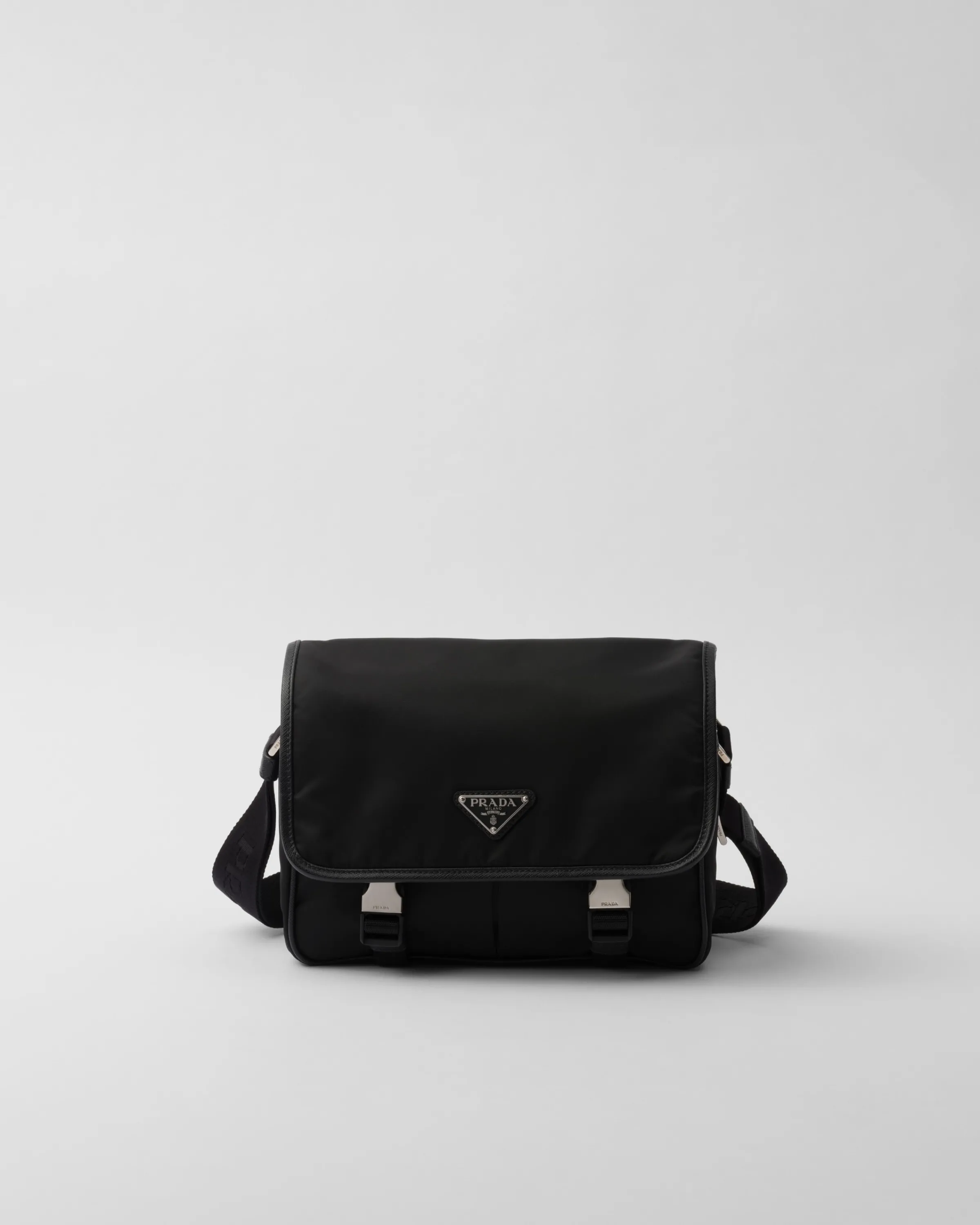 Uomo Prada Borsa a spalla con pattina in Re-Nylon e Saffiano