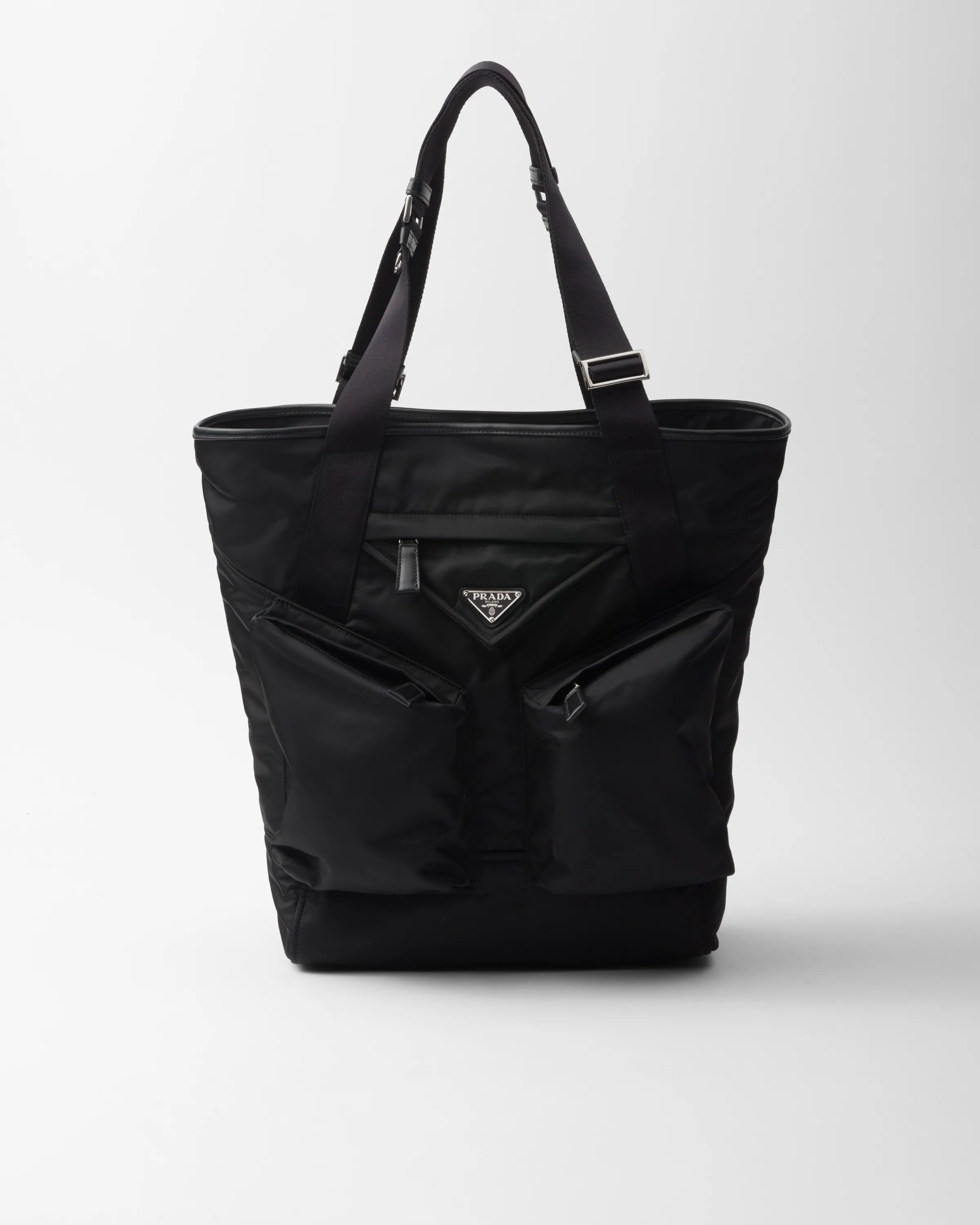 Uomo Prada Borsa shopping in Re-Nylon e pelle