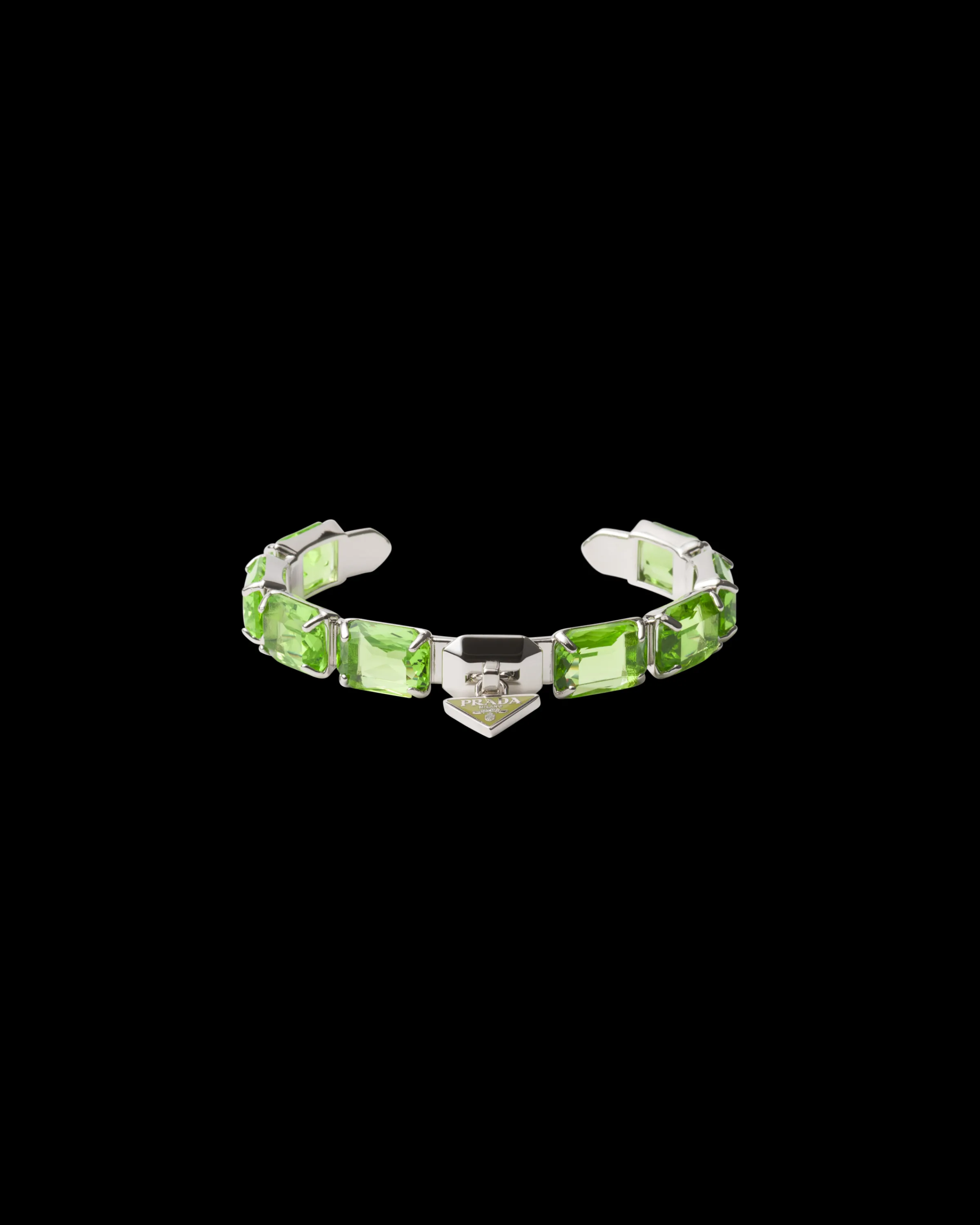 Donna Prada Bracciale in metallo con cristalli