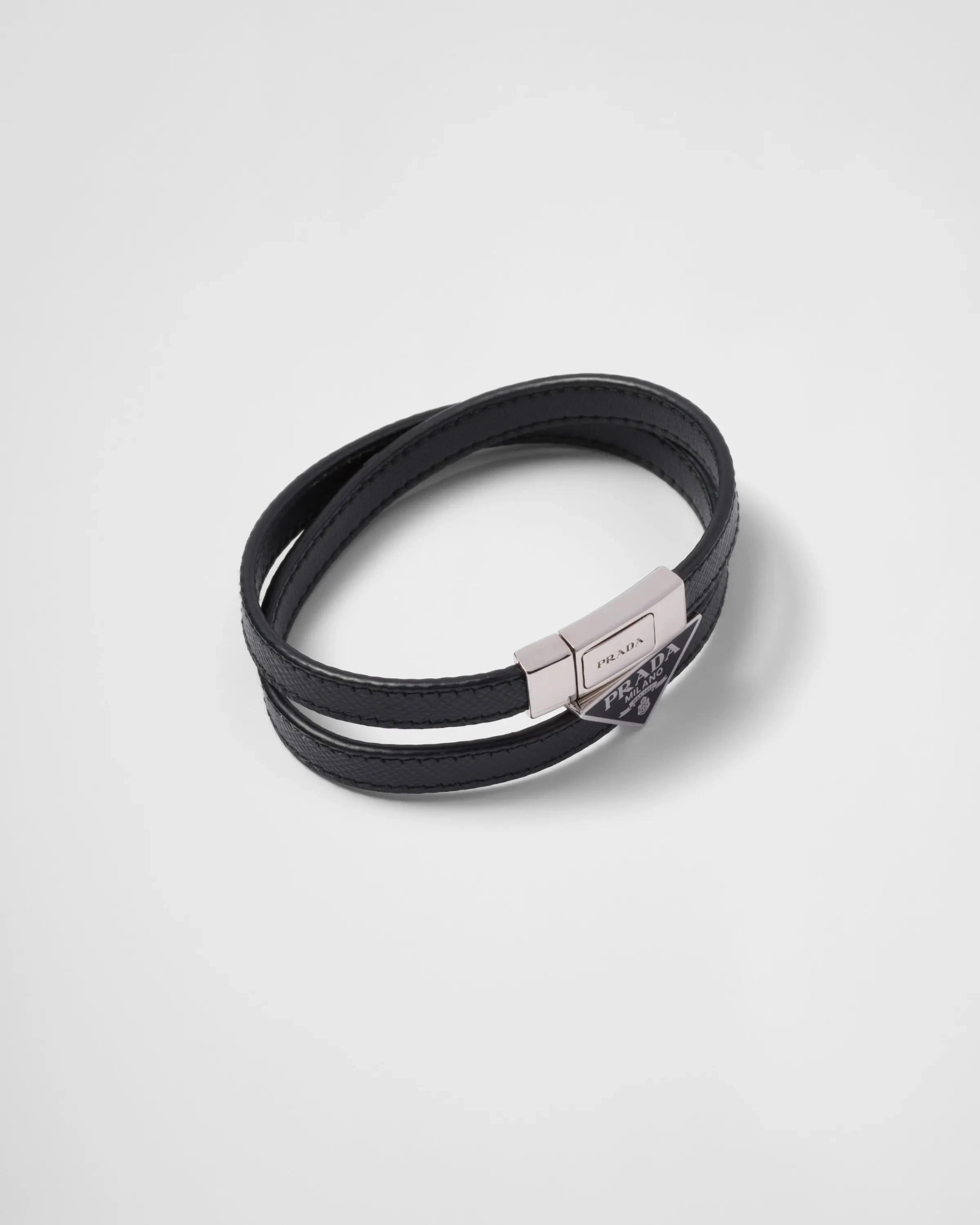 Uomo Prada Bracciale in Saffiano