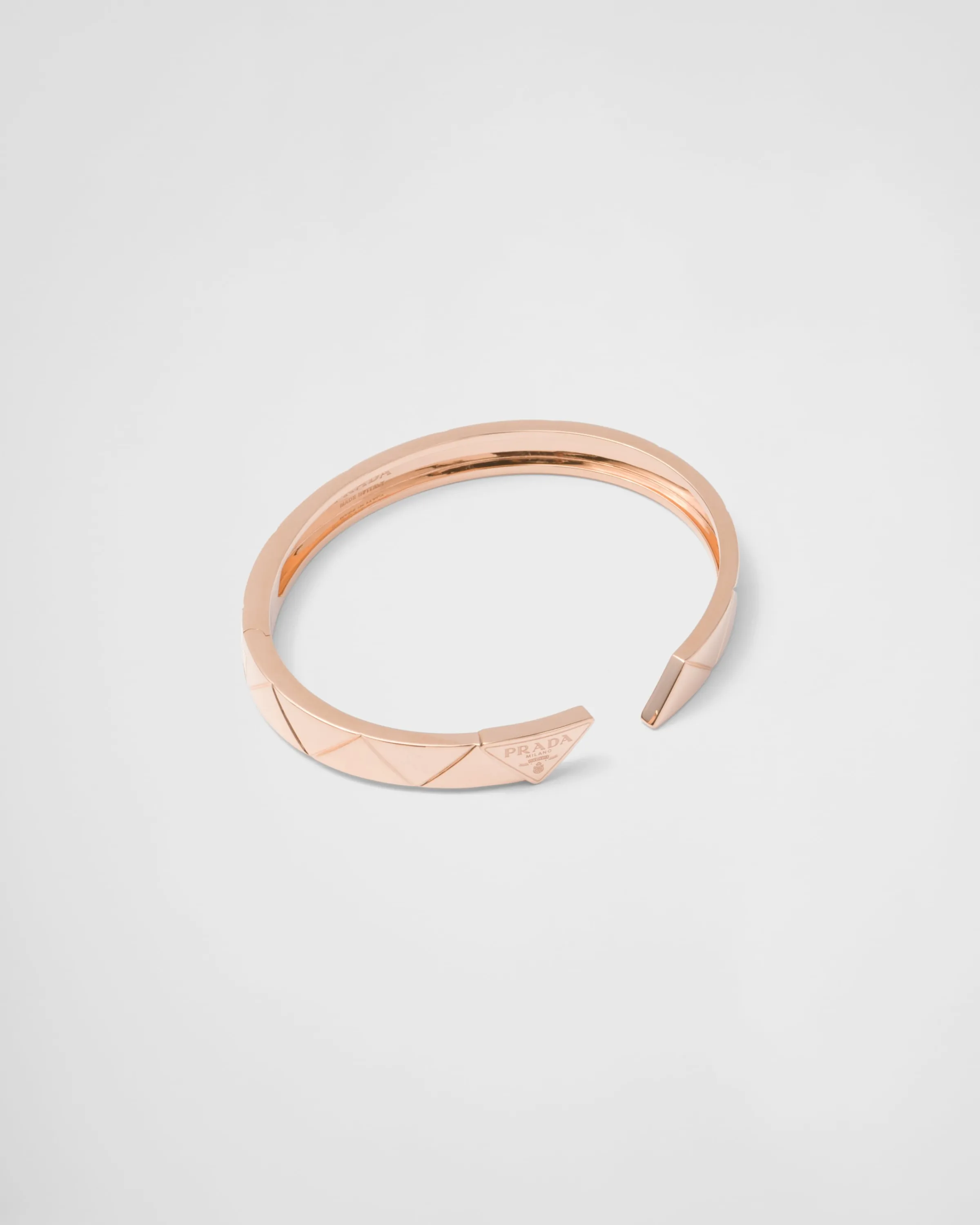 Prada Bracciale rigido Eternal Gold in oro rosa