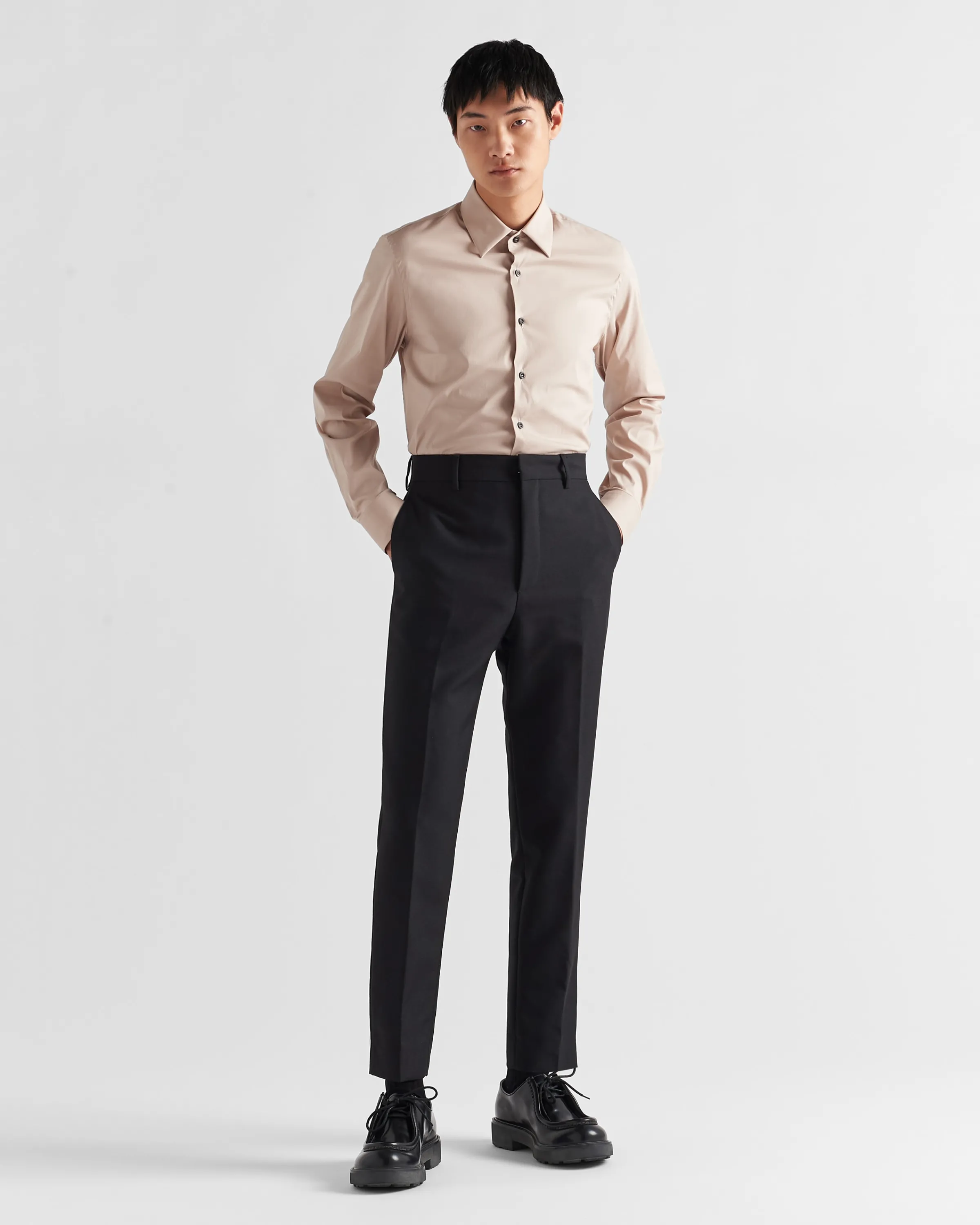 Uomo Prada Camicia in cotone stretch