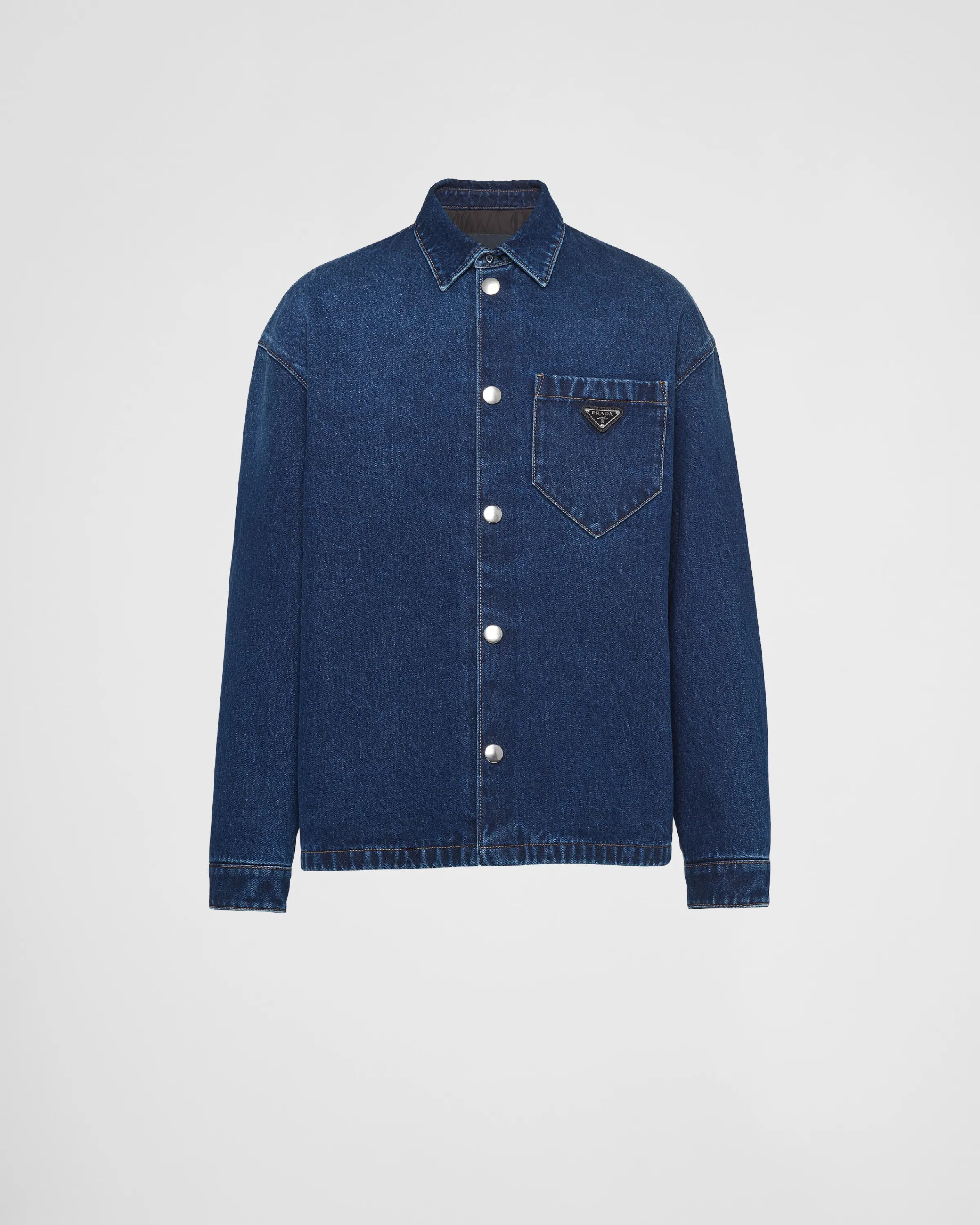 Uomo Prada Camicia in denim imbottito