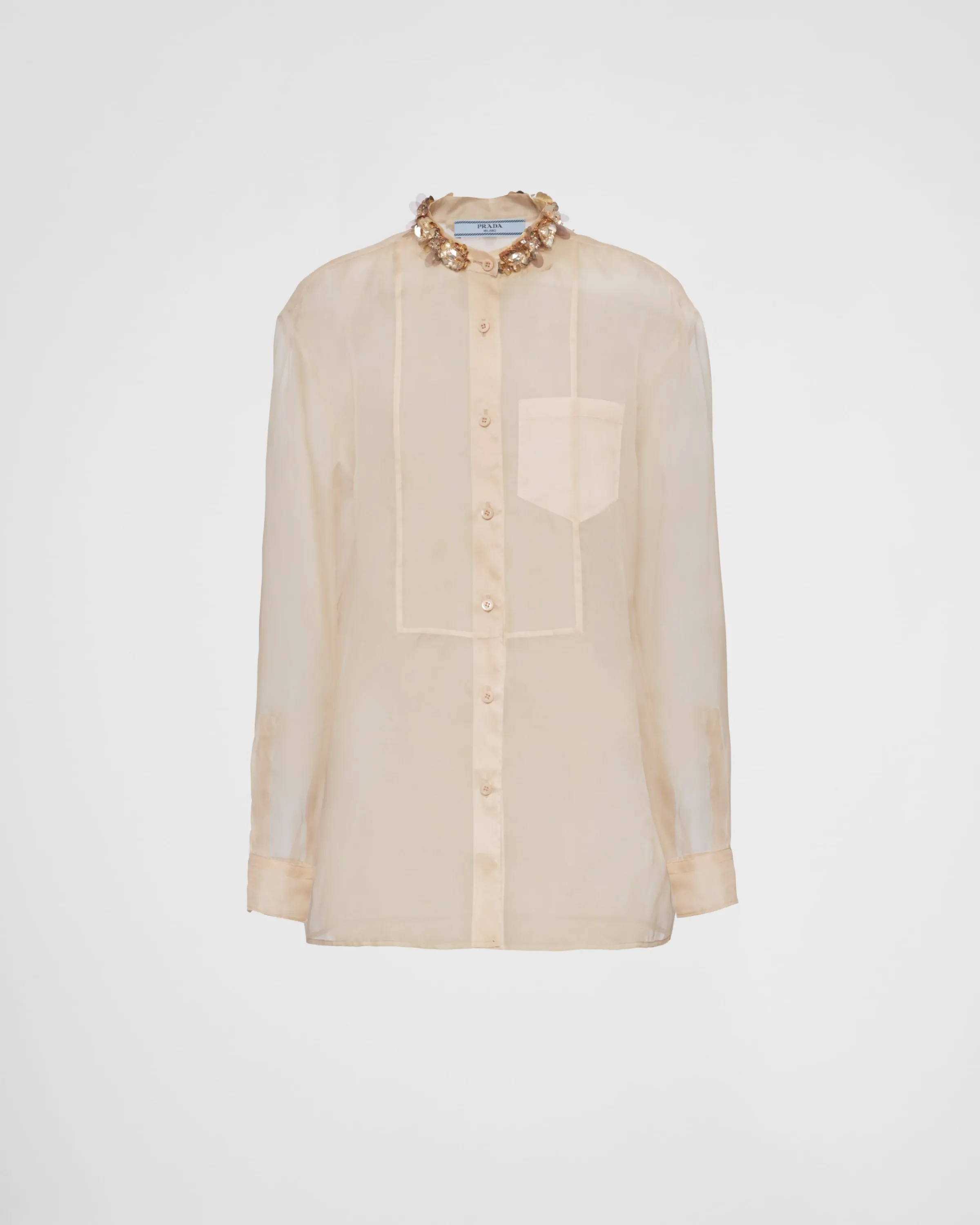 Donna Prada Camicia in organza ricamata