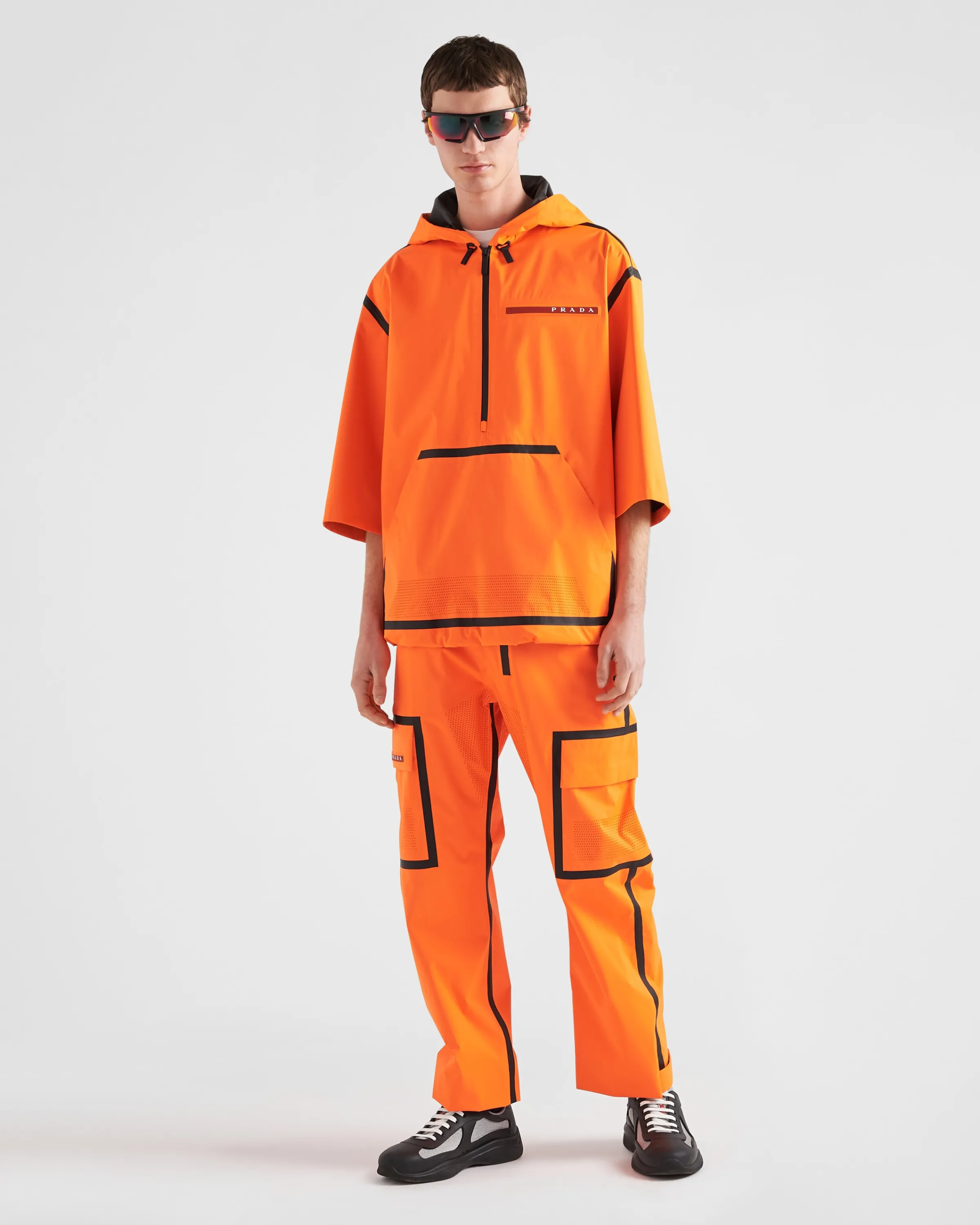 Uomo Prada Camicia maniche corte in Extreme Tex Light