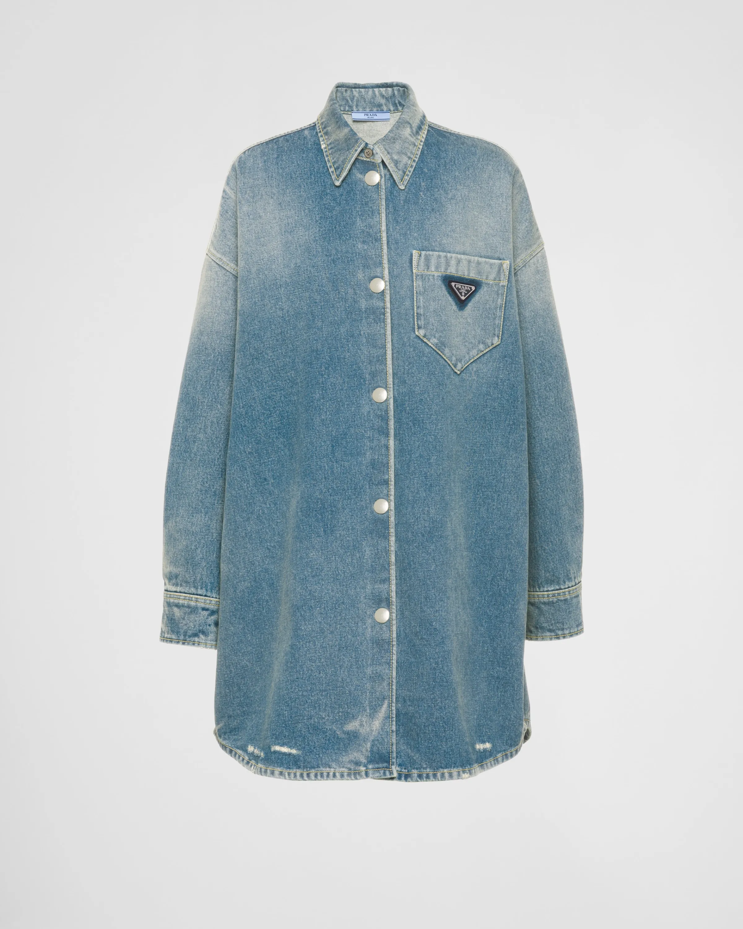 Donna Prada Camicia oversize in denim organico