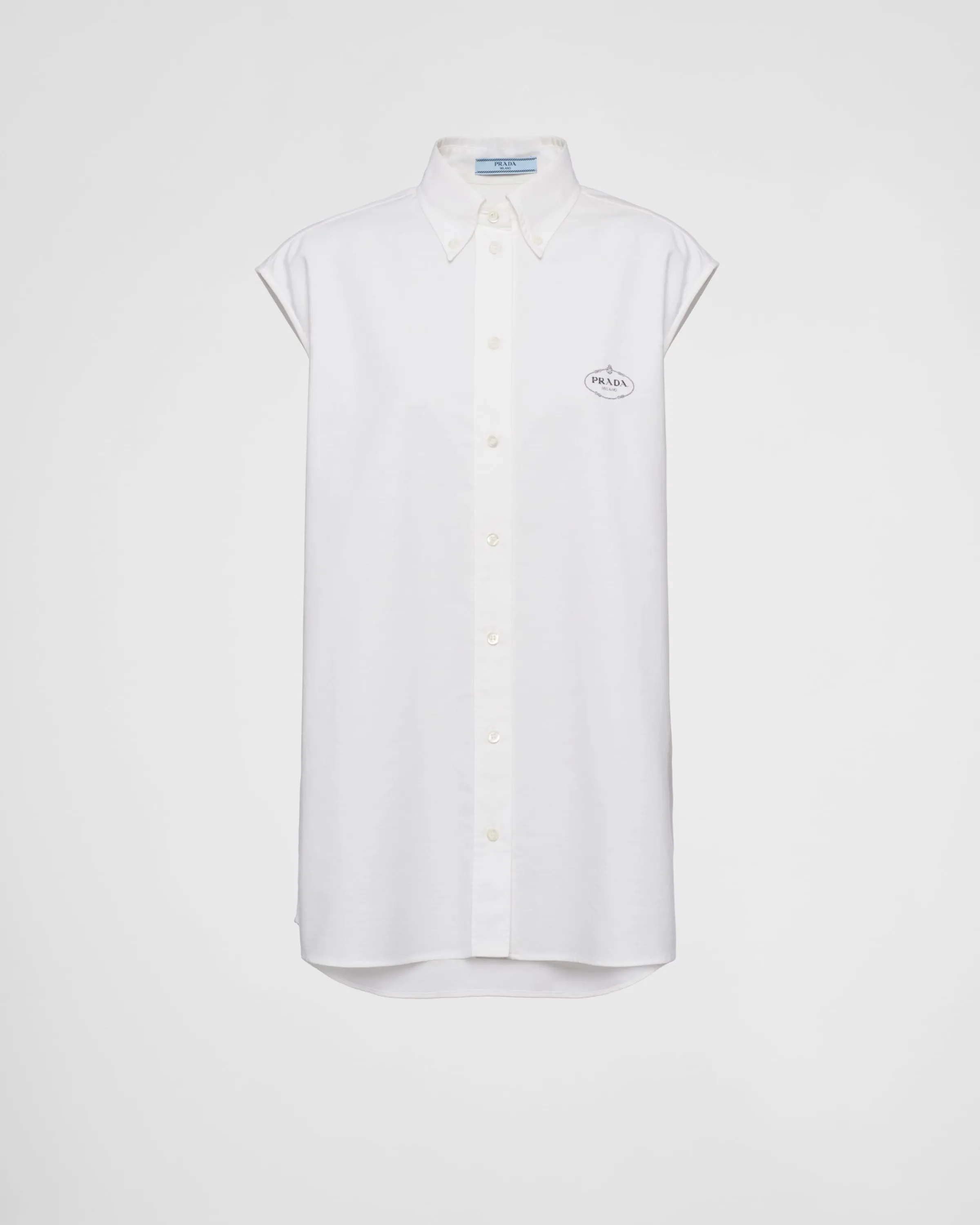 Donna Prada Camicia senza maniche in cotone Oxford