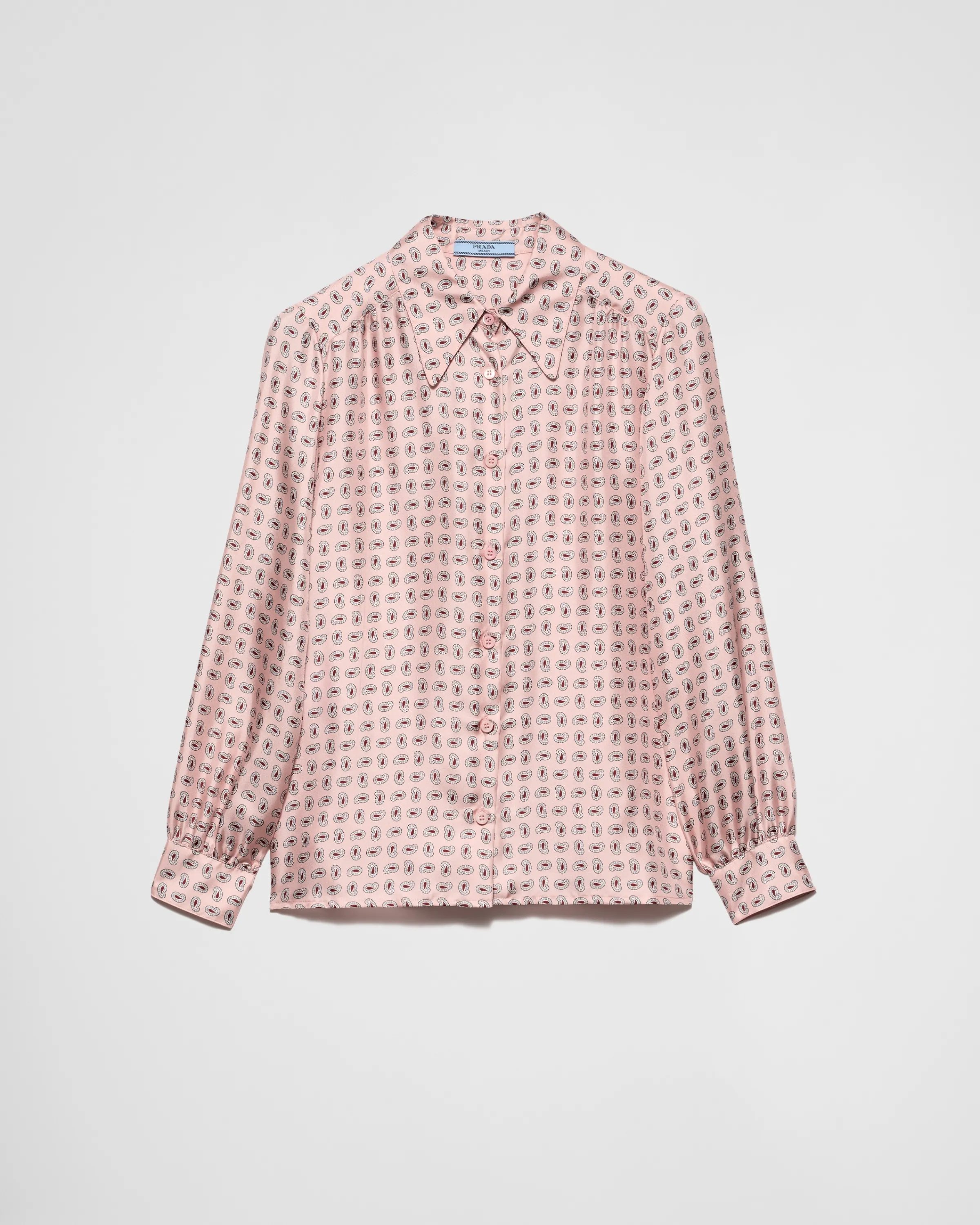 Donna Prada Camicia stampata in twill di seta