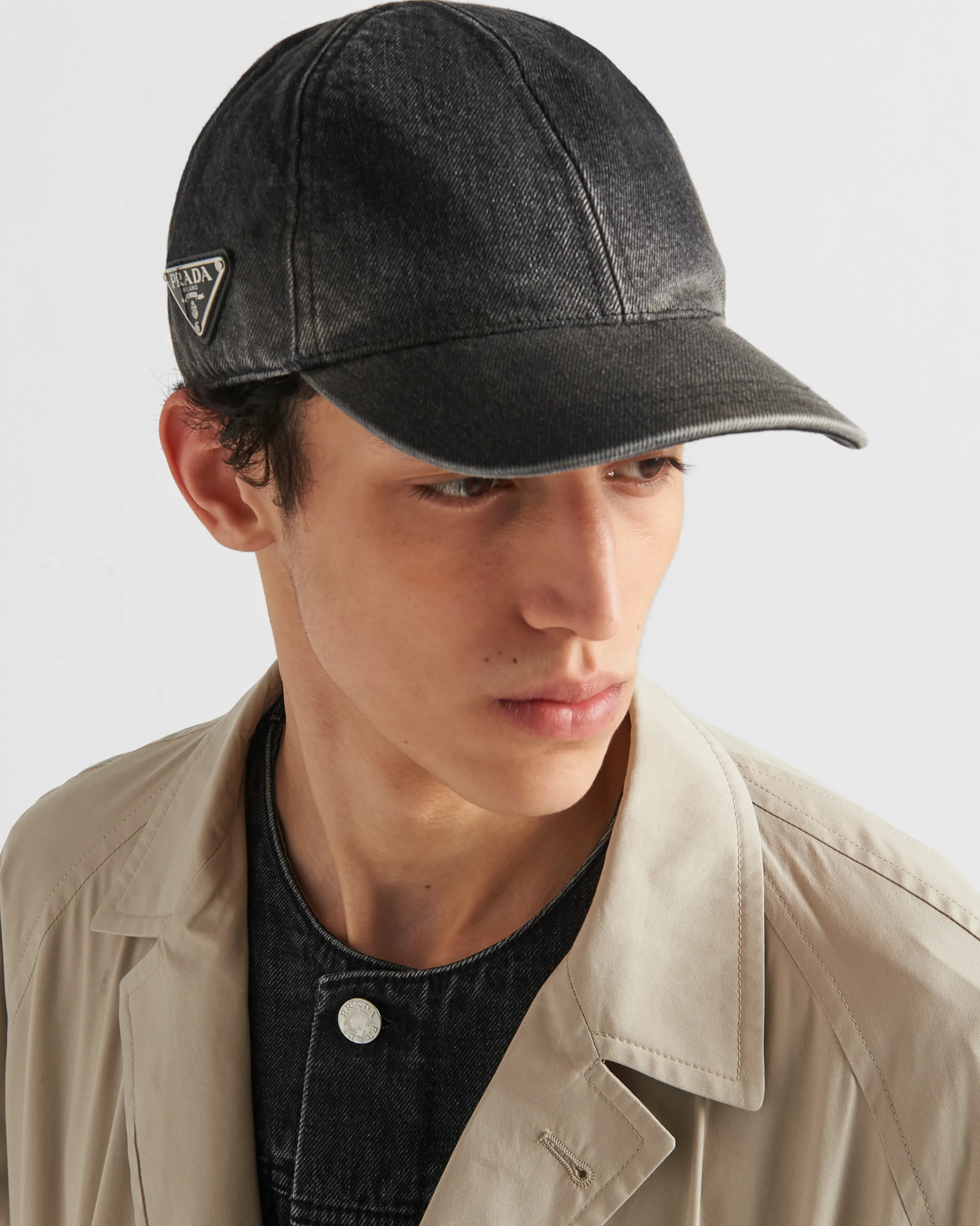 Uomo Prada Cappello da baseball in denim