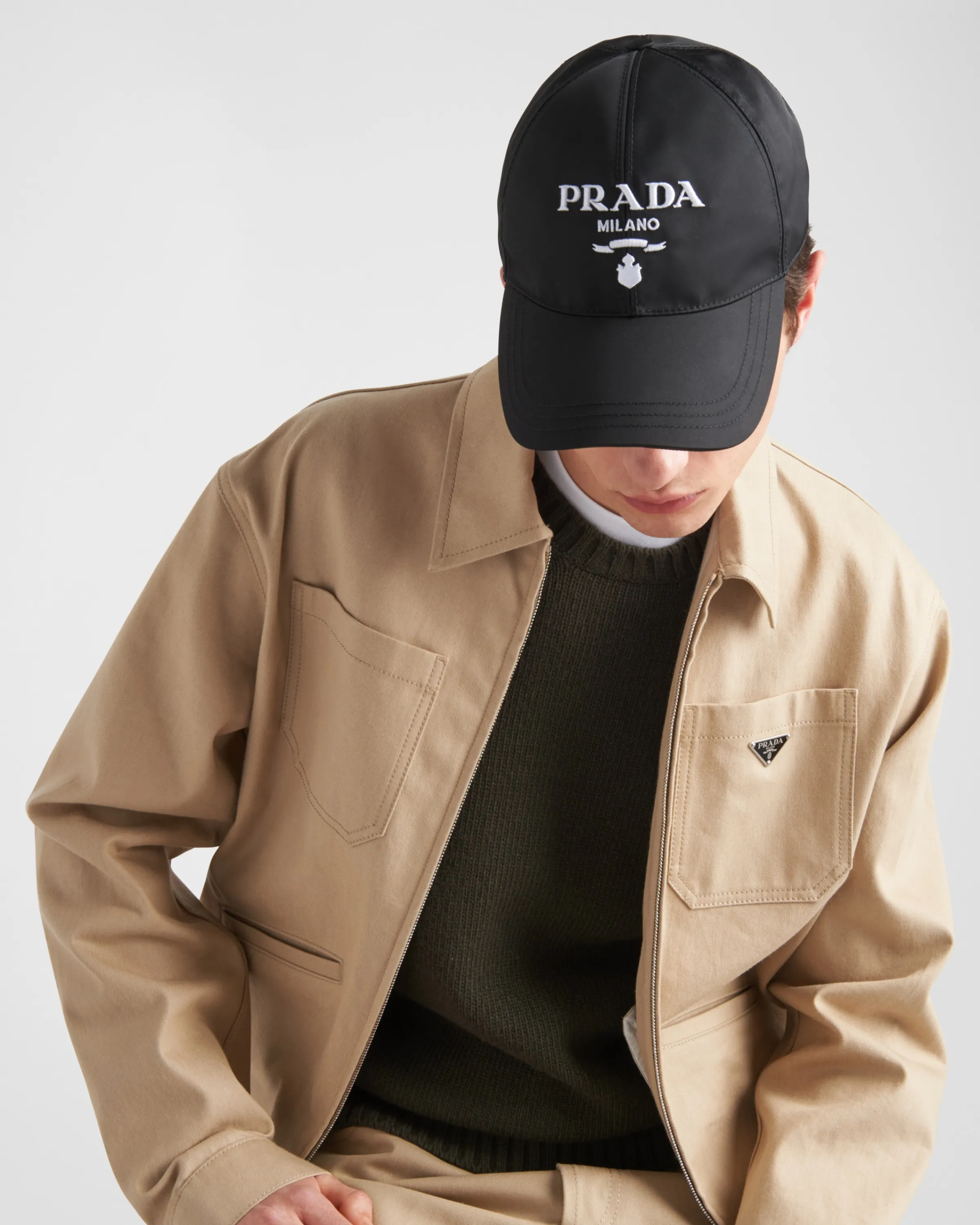 Uomo Prada Cappello da baseball in Re-Nylon