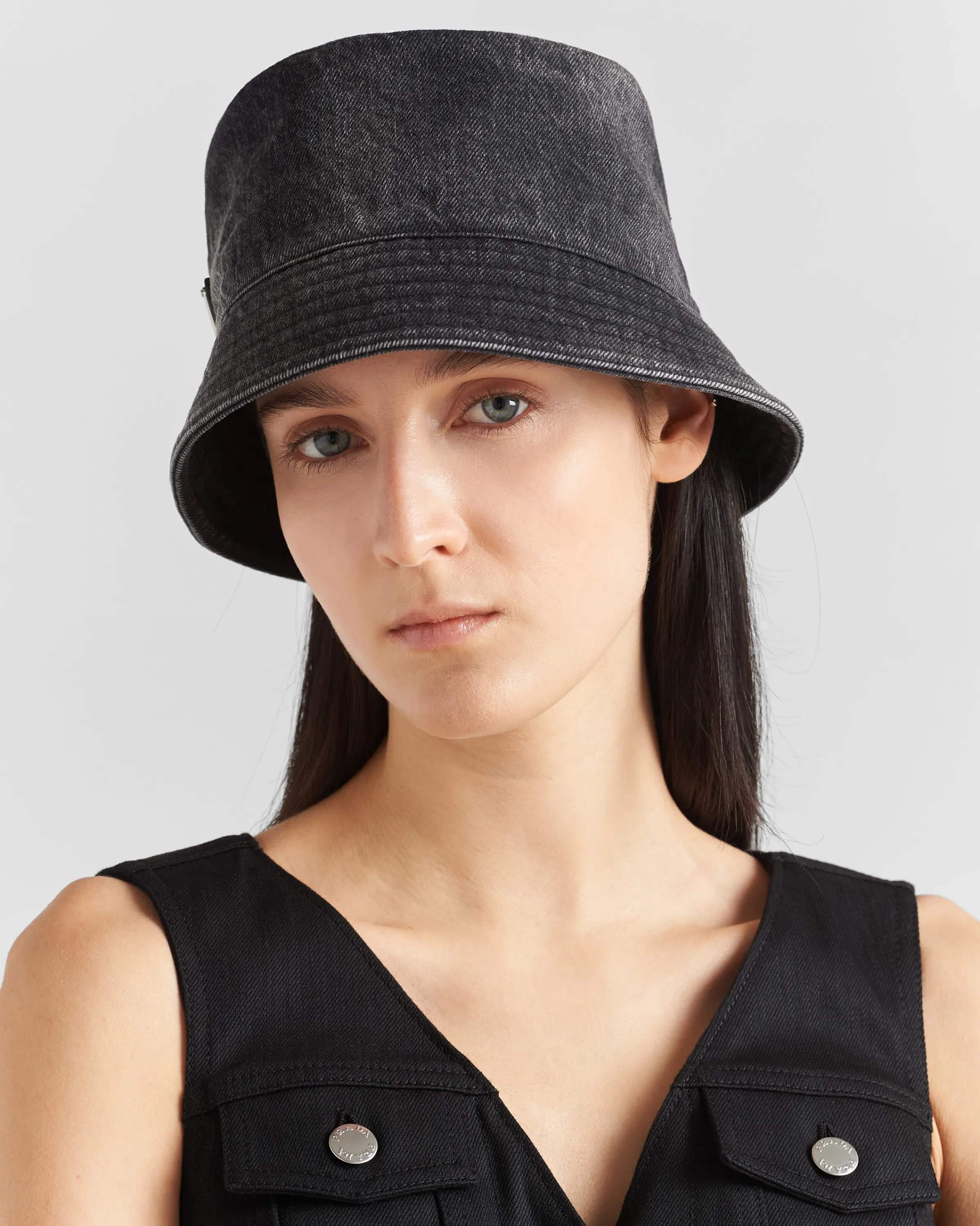 Donna Prada Cappello da pescatore in denim