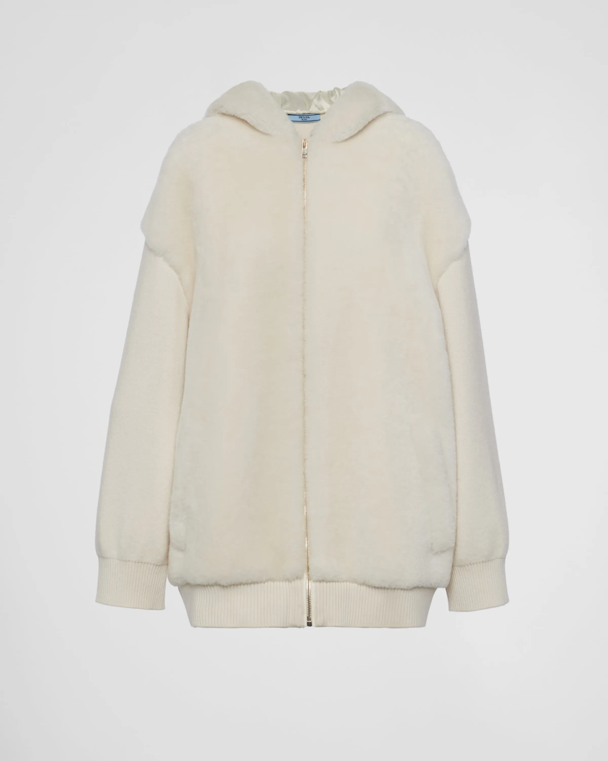 Donna Prada Cardigan in cashmere con cappuccio