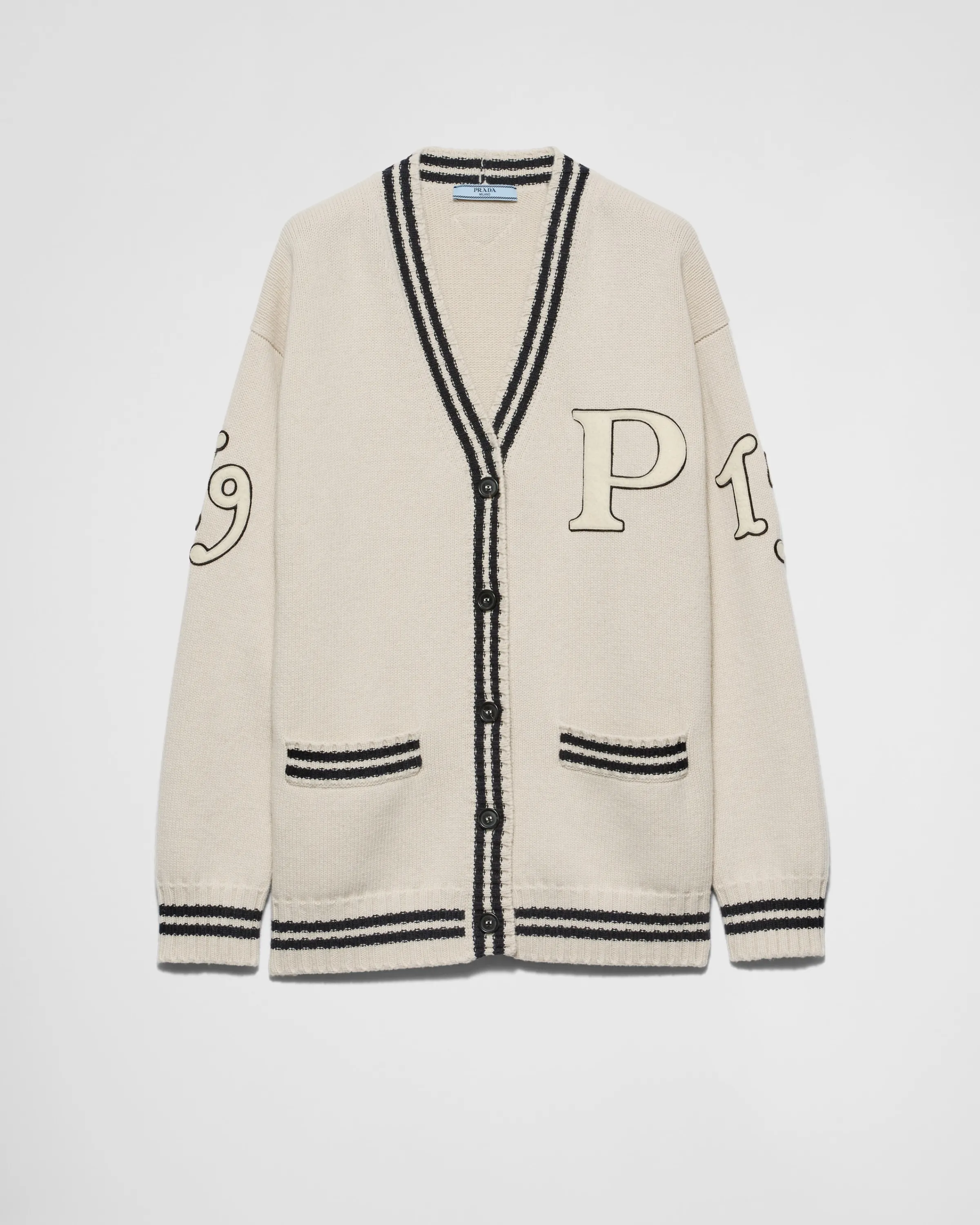 Donna Prada Cardigan in lana e cashmere