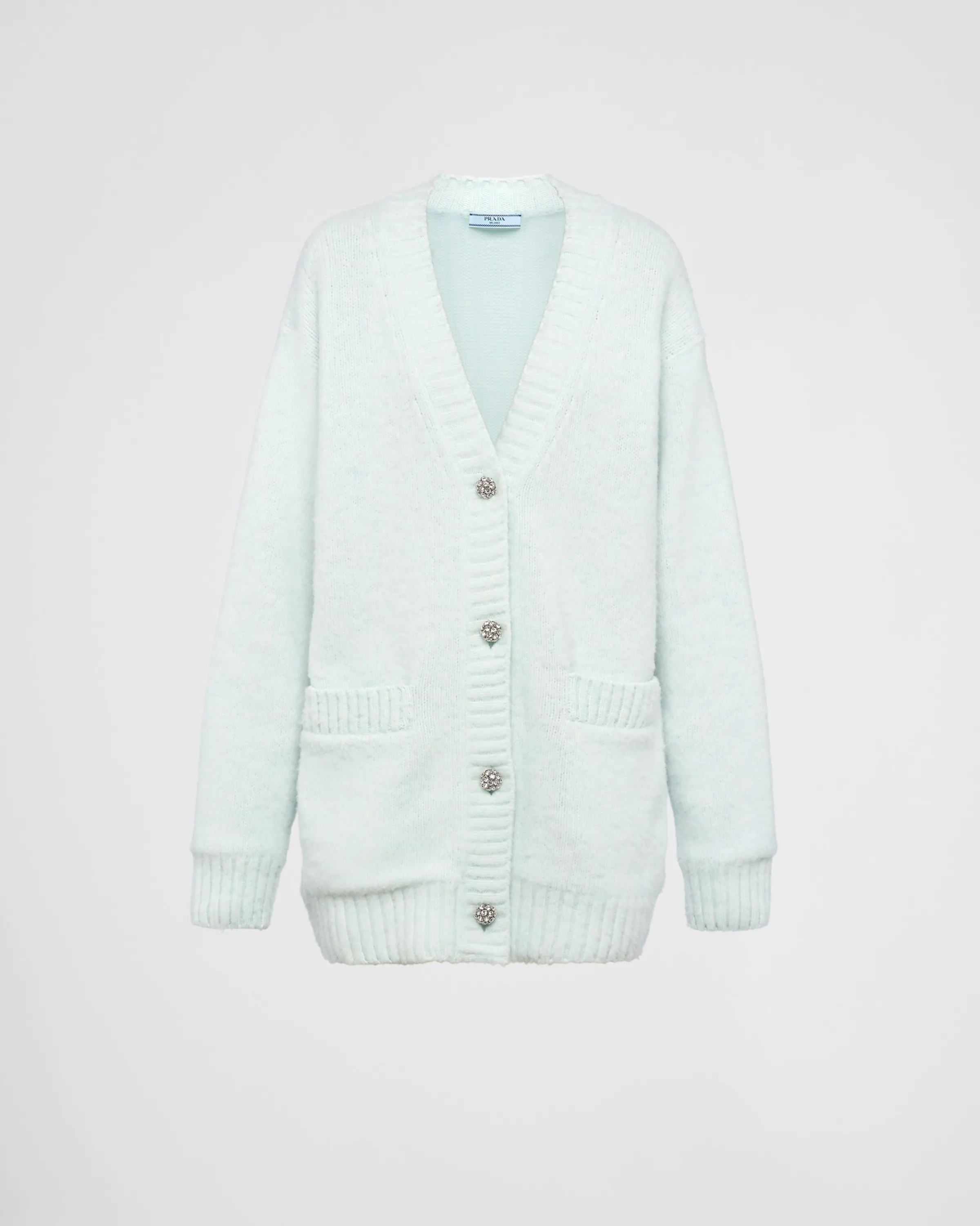 Donna Prada Cardigan in lana Shetland