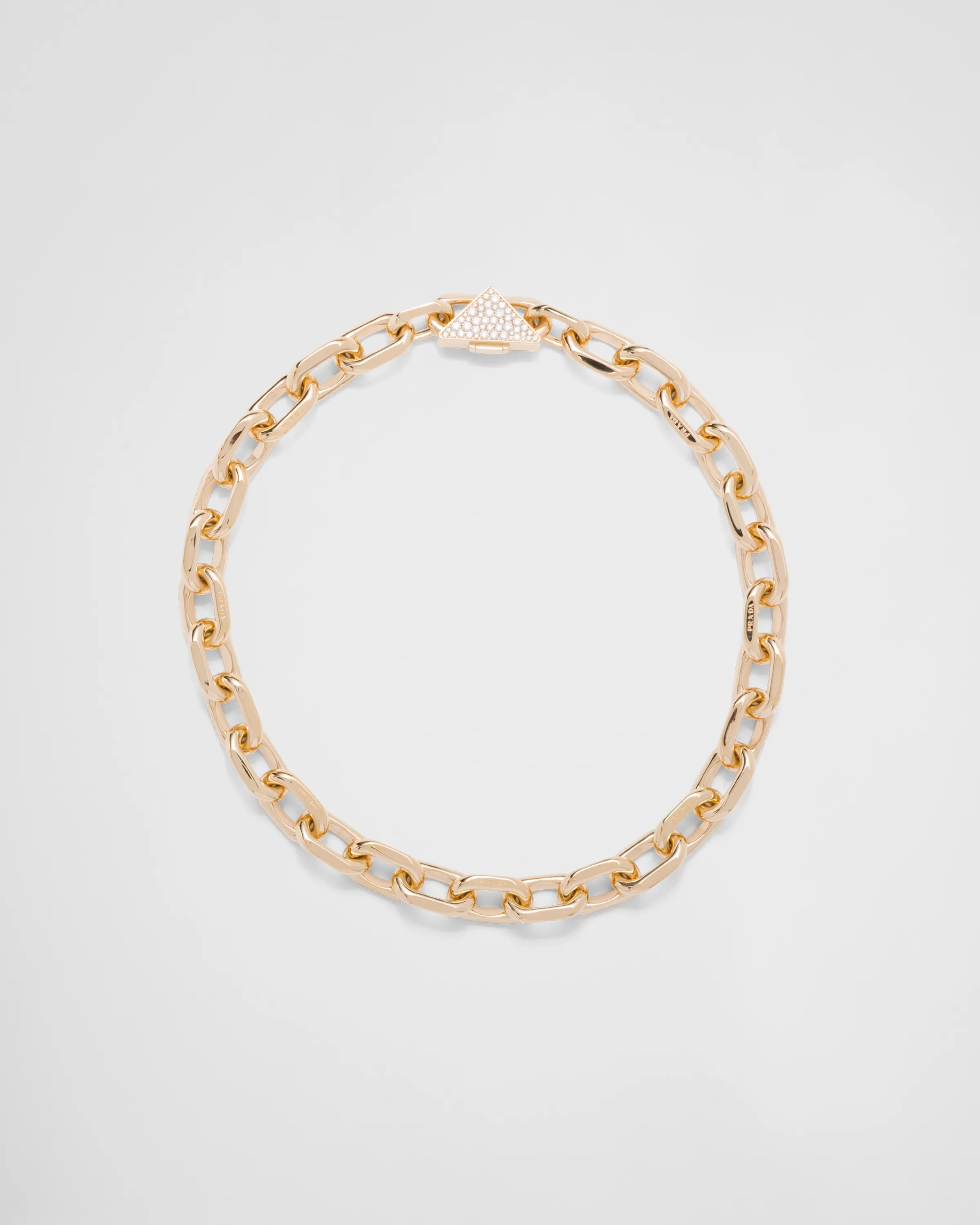 Prada Collana a catena Eternal Gold in oro giallo con diamanti