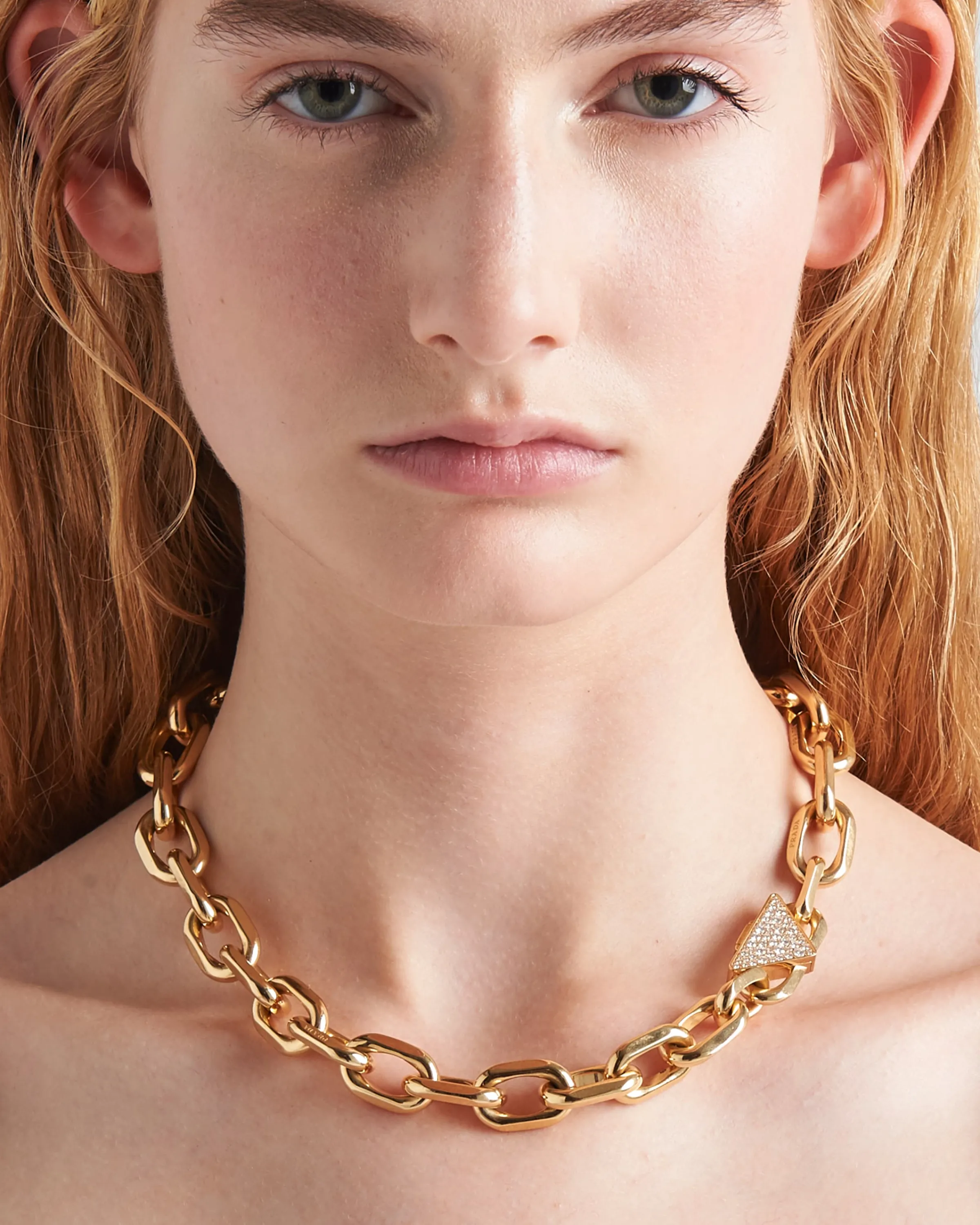 Prada Collana a catena Eternal Gold in oro giallo con diamanti