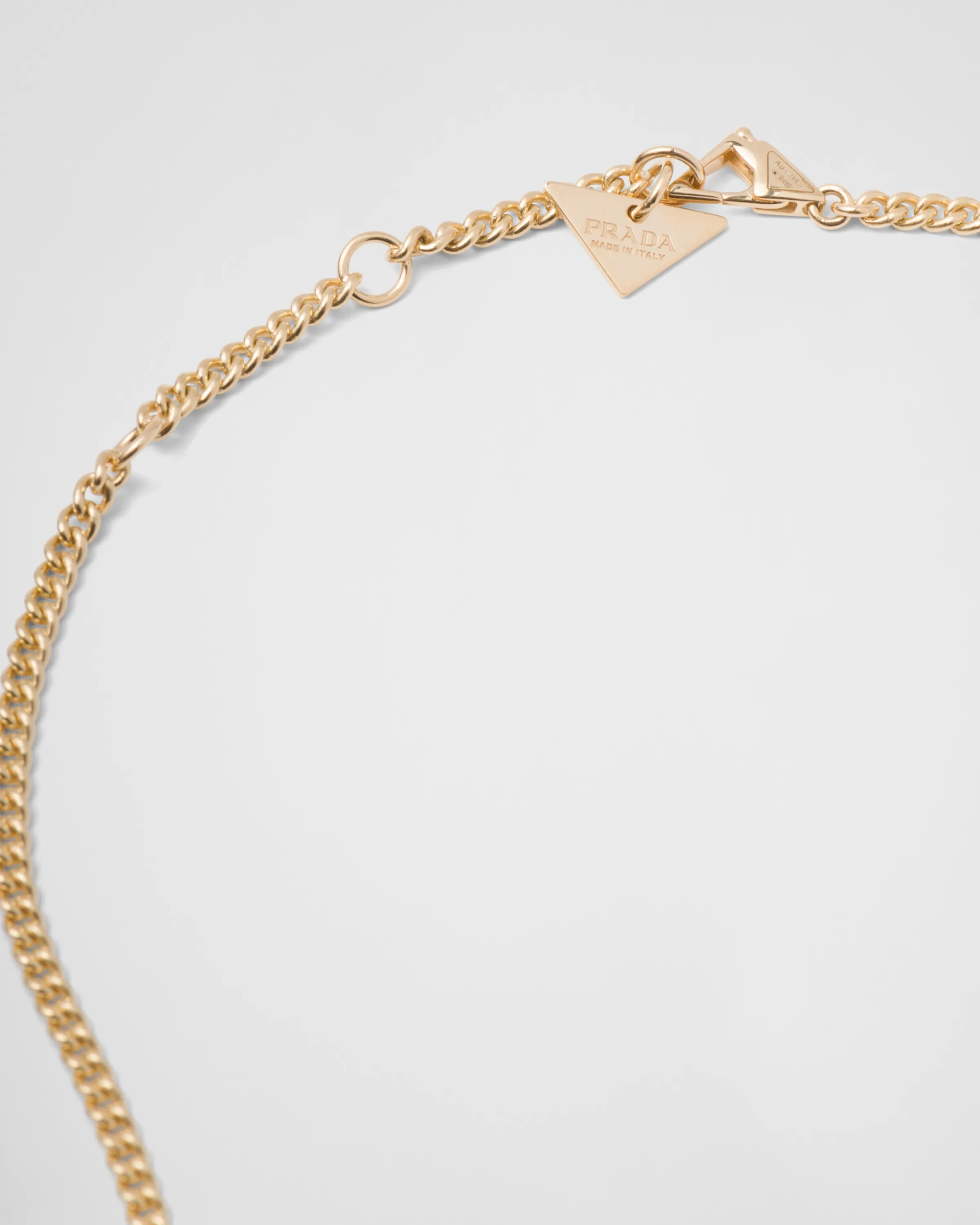 Prada Collana con pendente Eternal Gold in oro giallo con diamanti e onice