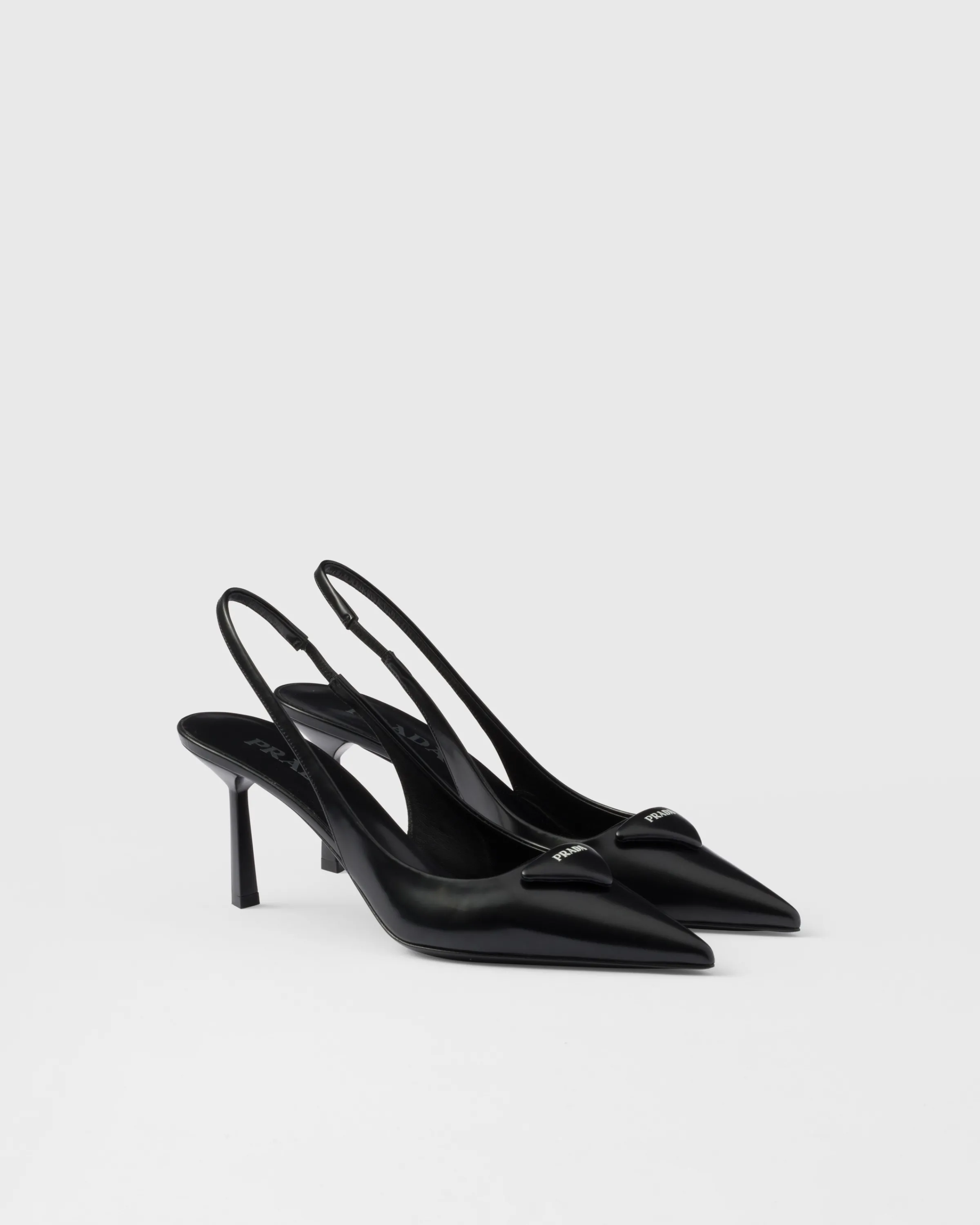 Donna Prada Décolleté slingback in pelle spazzolata