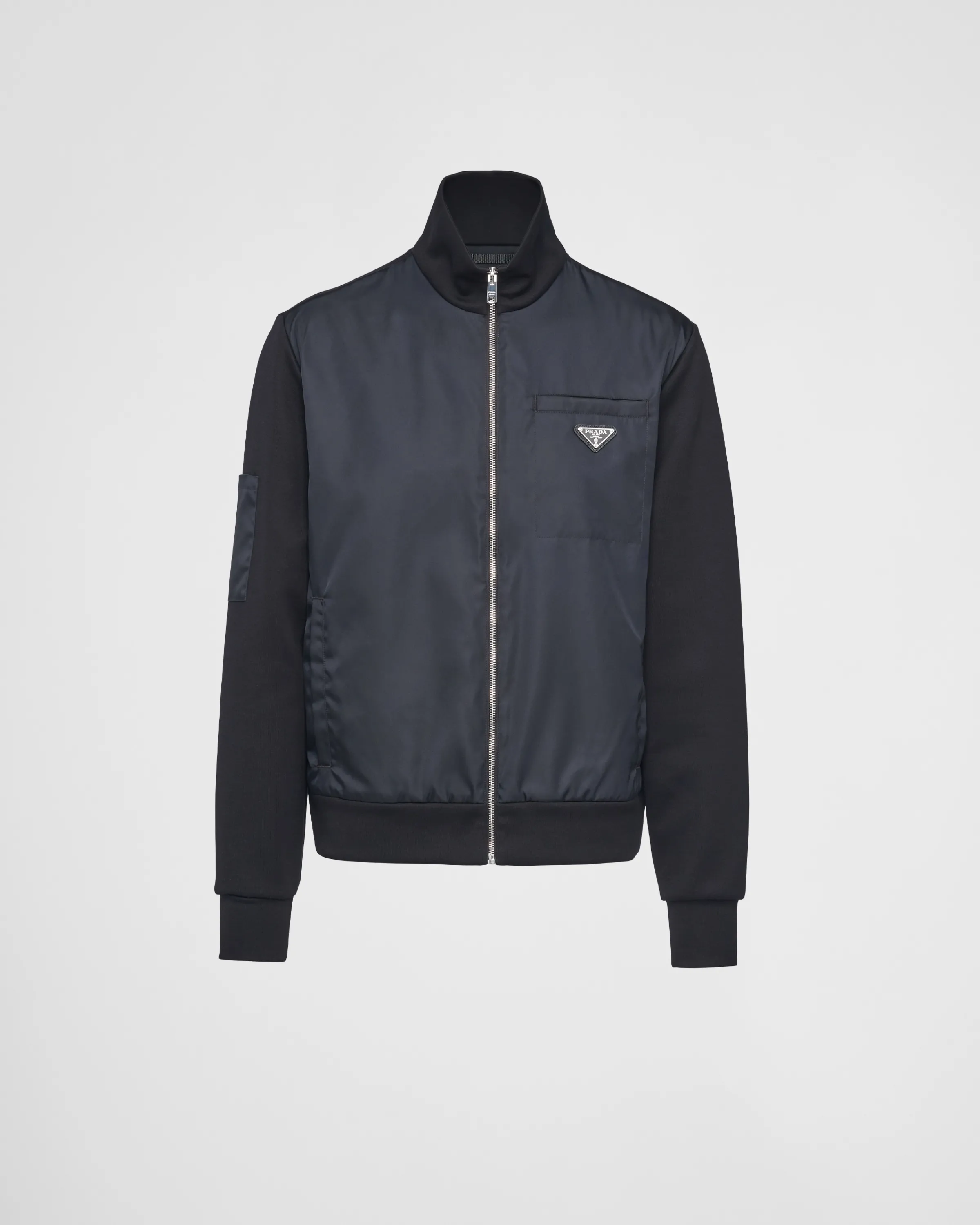 Uomo Prada Felpa con dettagli Re-Nylon