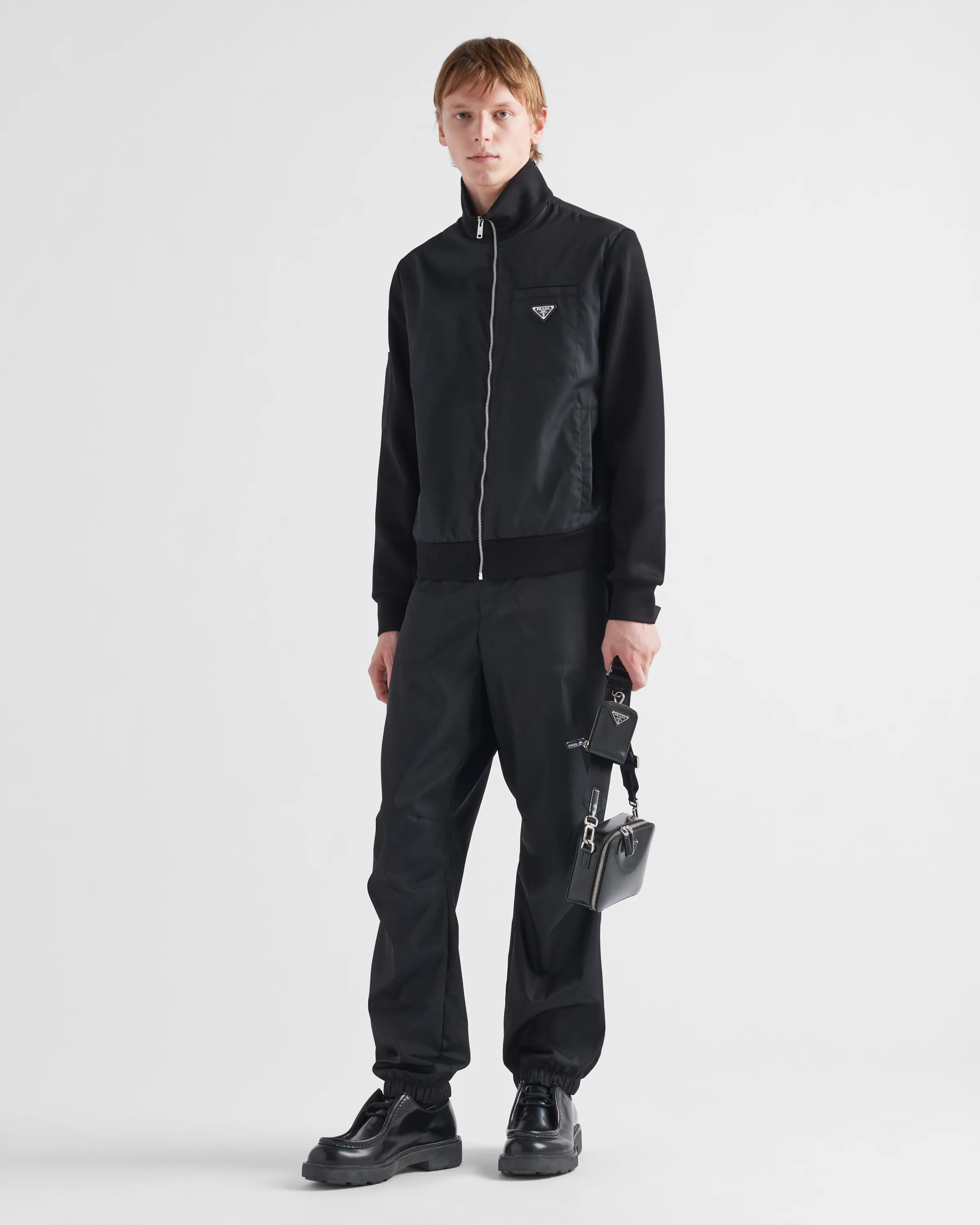 Uomo Prada Felpa con dettagli Re-Nylon