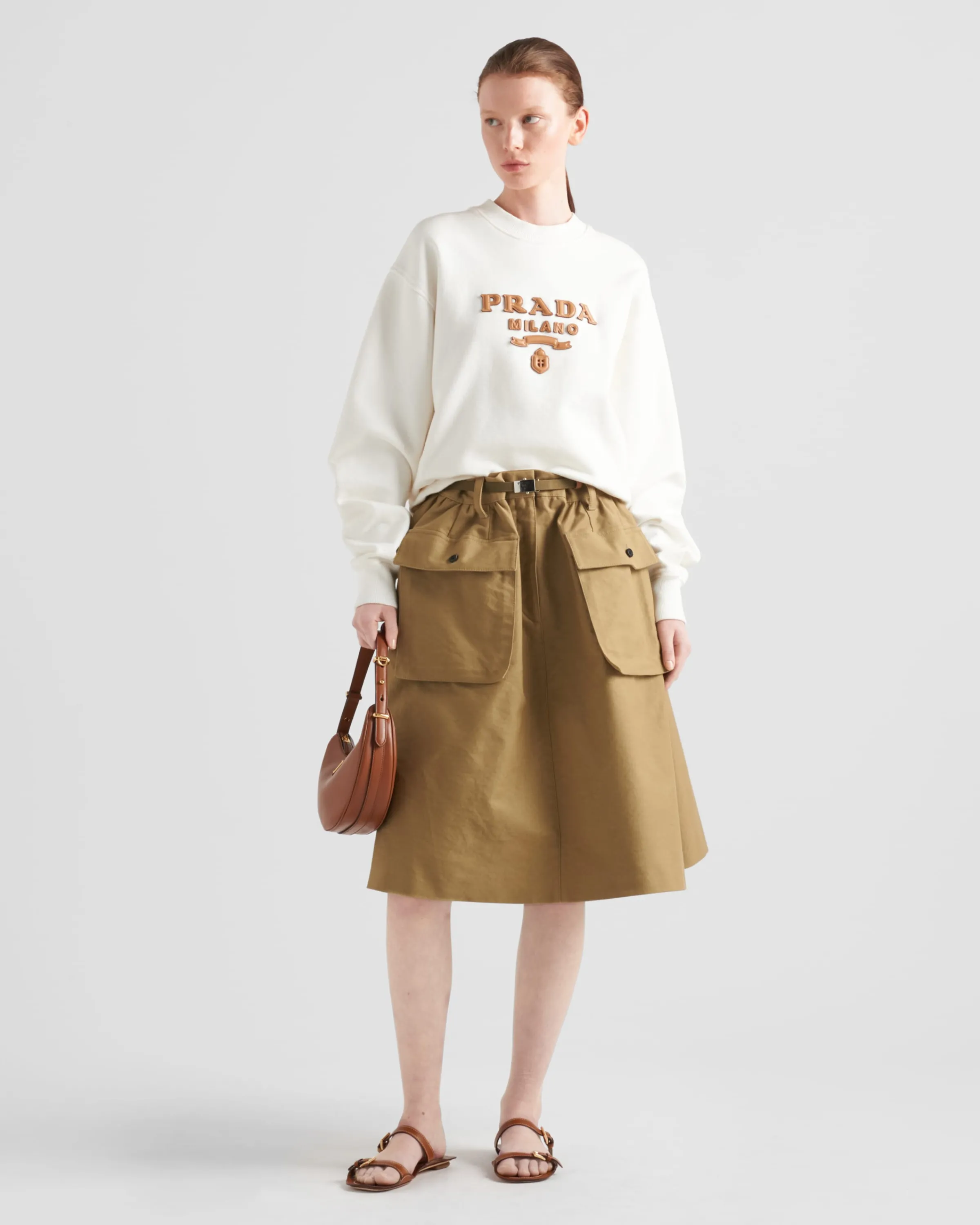 Donna Prada Felpa oversize in cotone