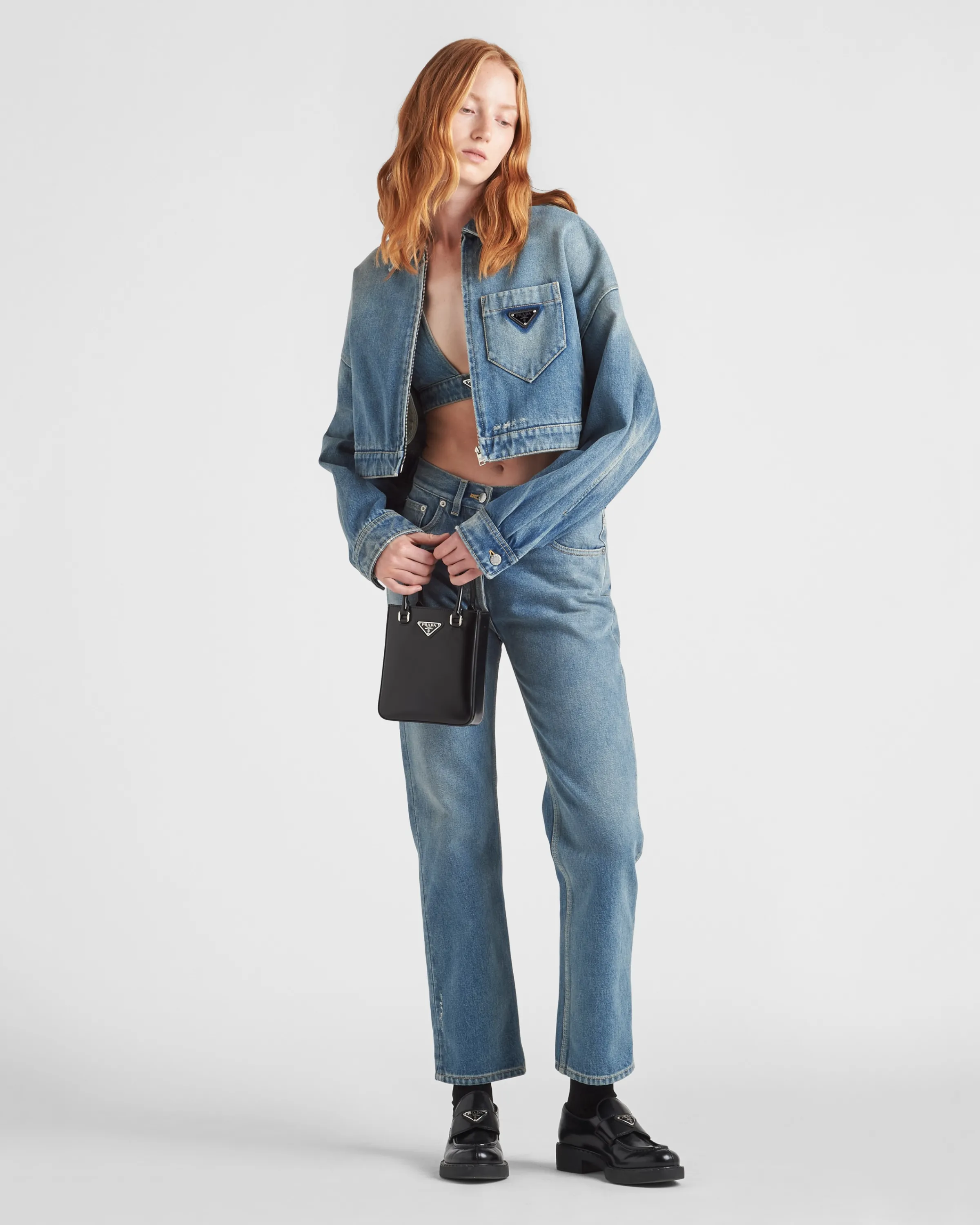 Donna Prada Giacca corta in denim organico