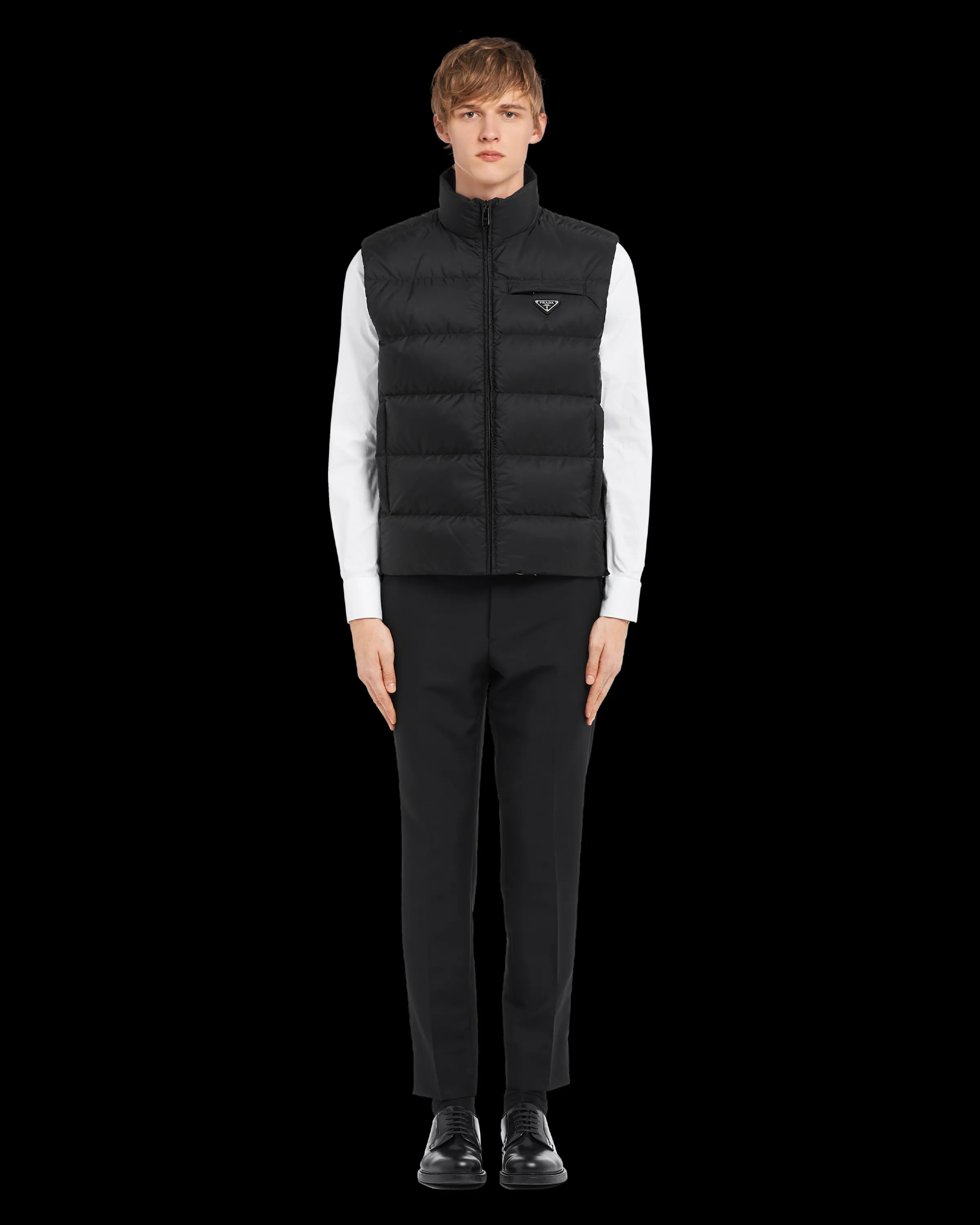 Uomo Prada Gilet imbottito in Re-Nylon