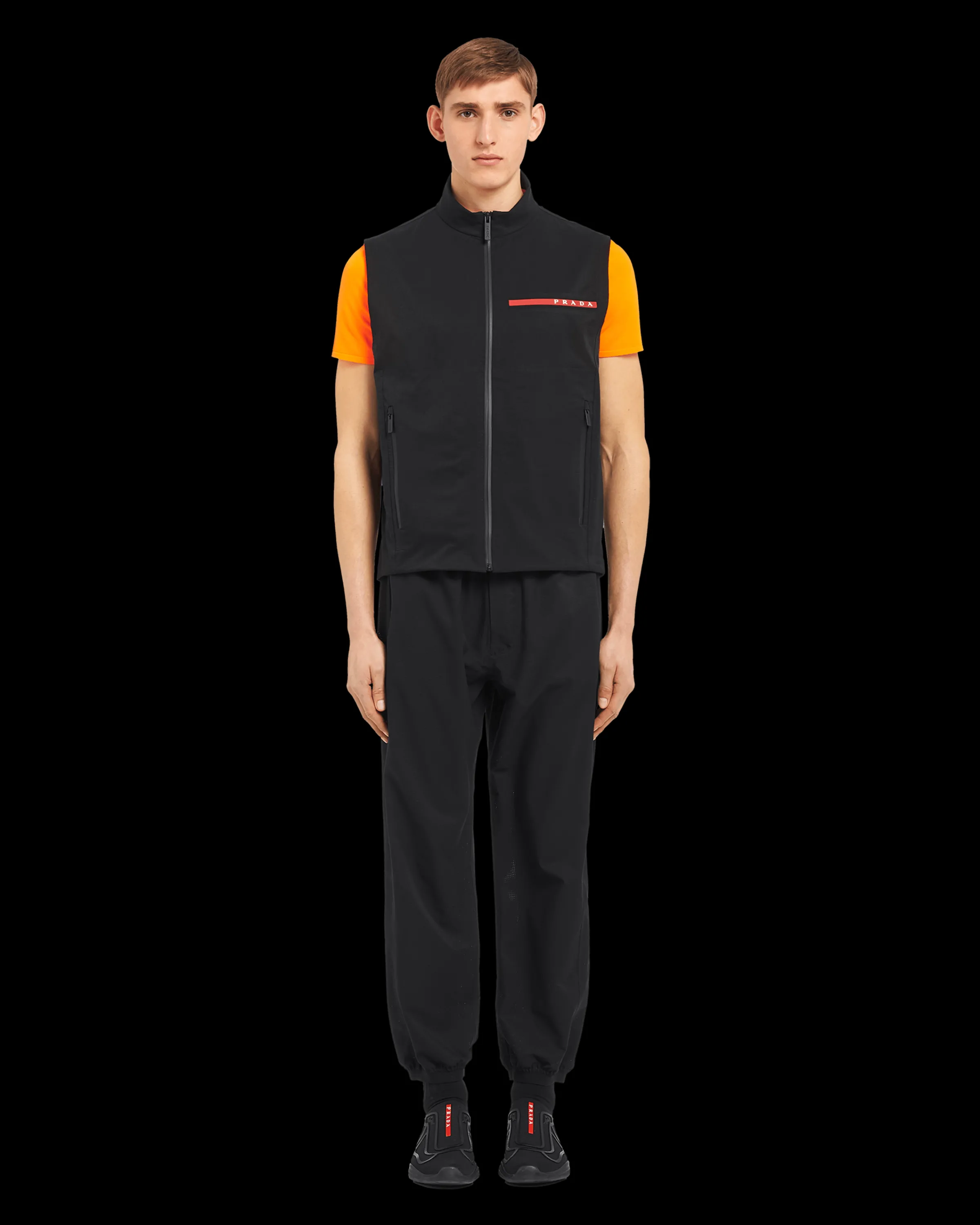 Uomo Prada Gilet in Bi-Stretch Light