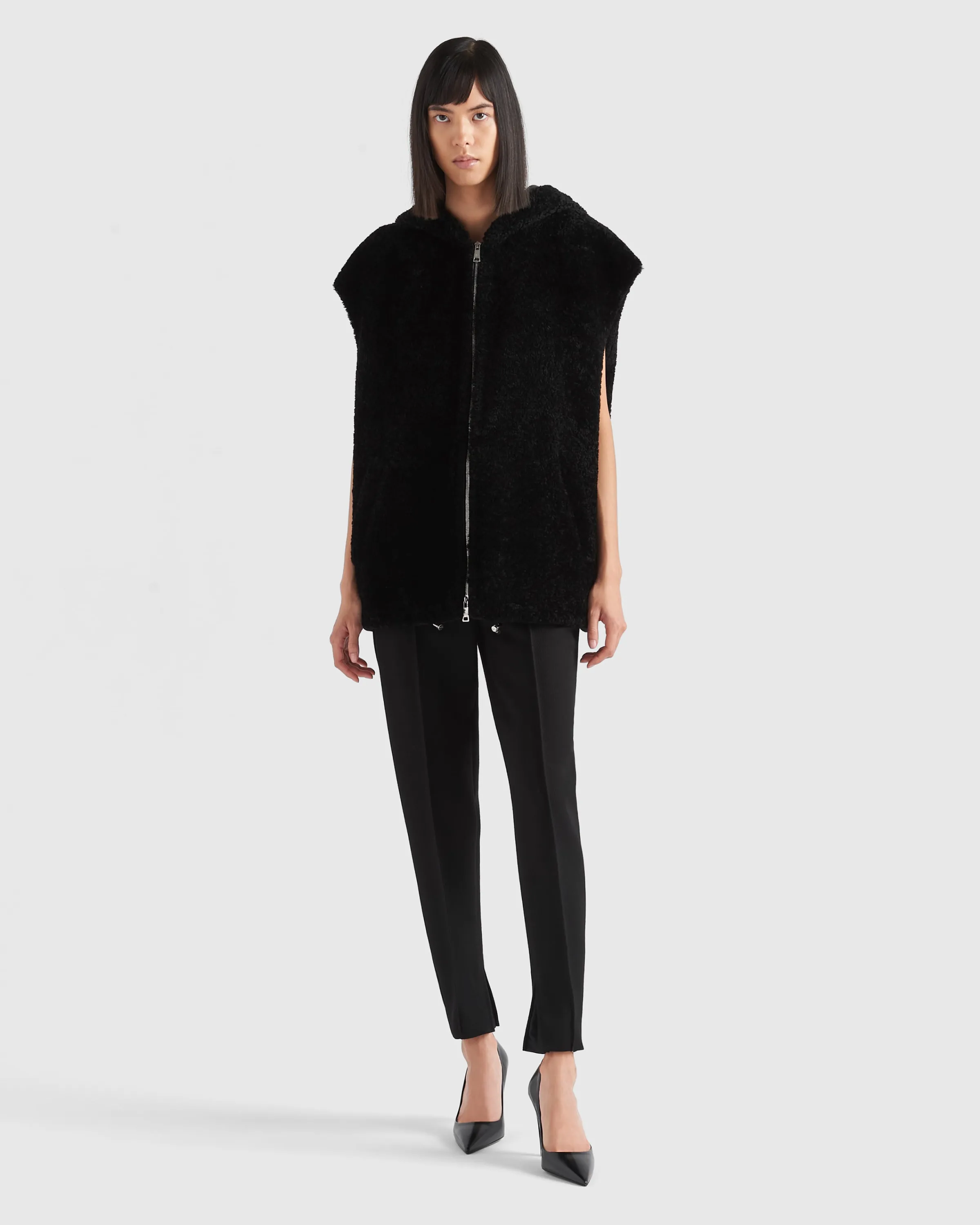 Donna Prada Gilet in montone nappato