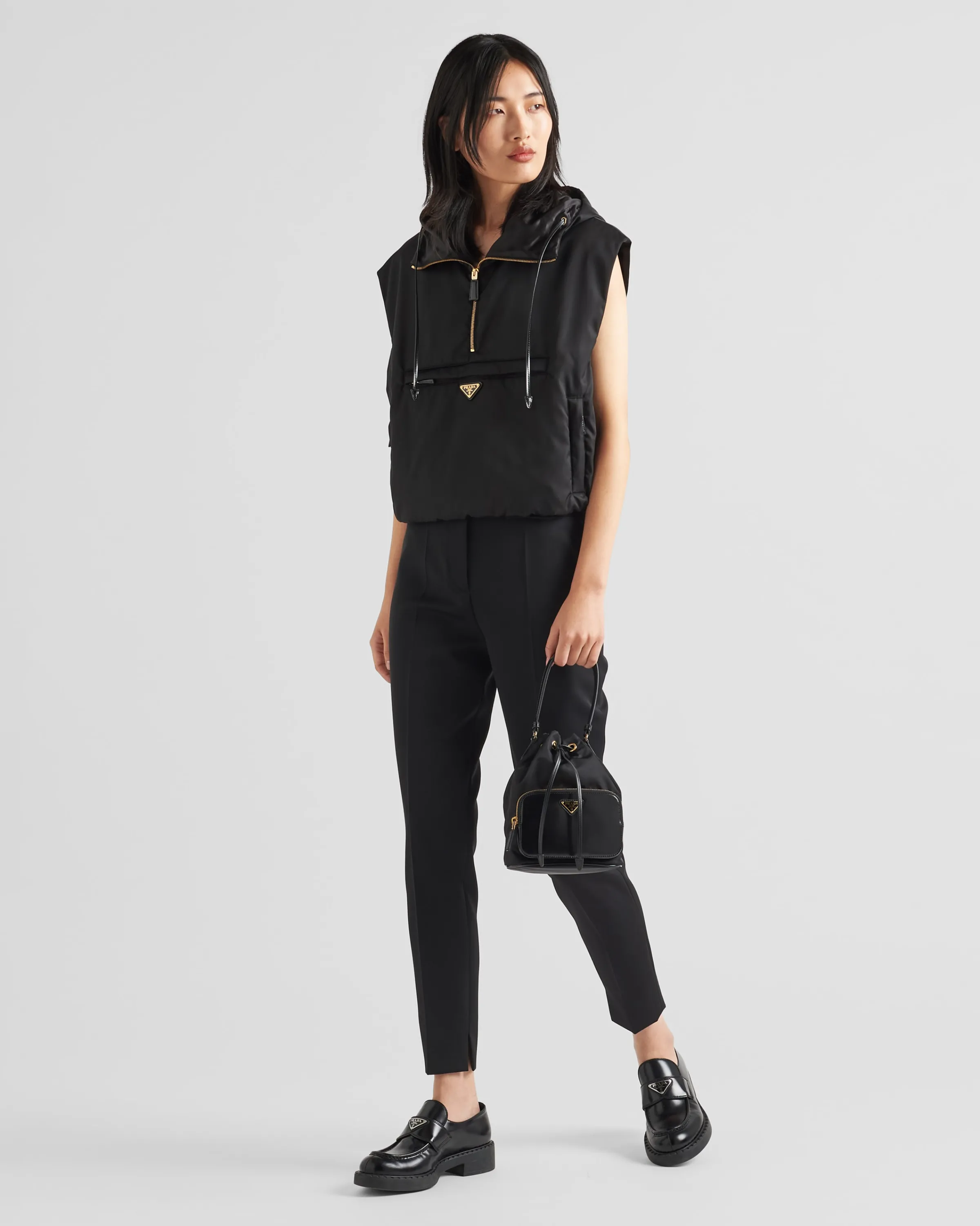 Donna Prada Gilet in Re-Nylon