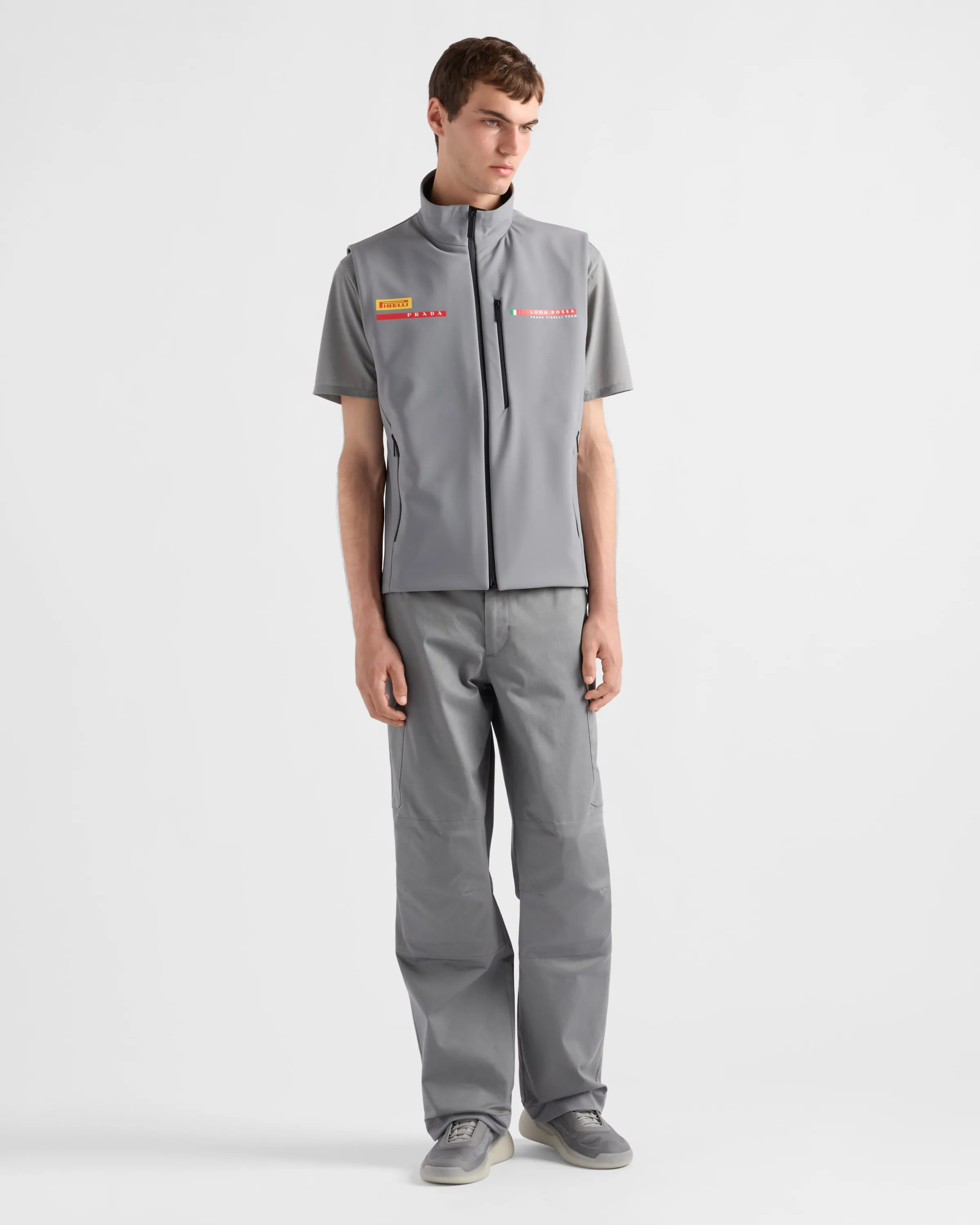 Uomo Prada Gilet Luna Rossa Pirelli in softshell