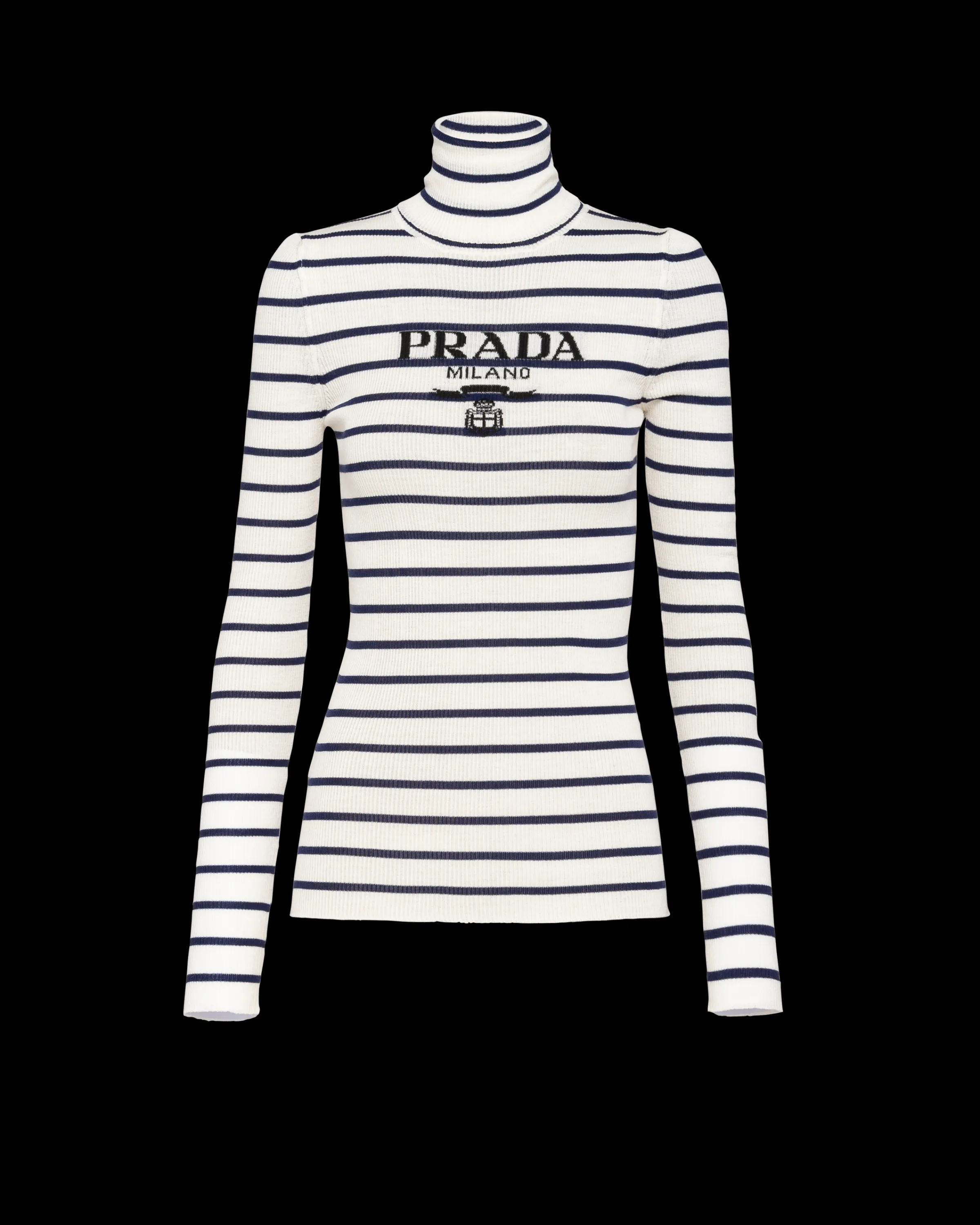 Donna Prada Maglia collo alto in lana pettinata