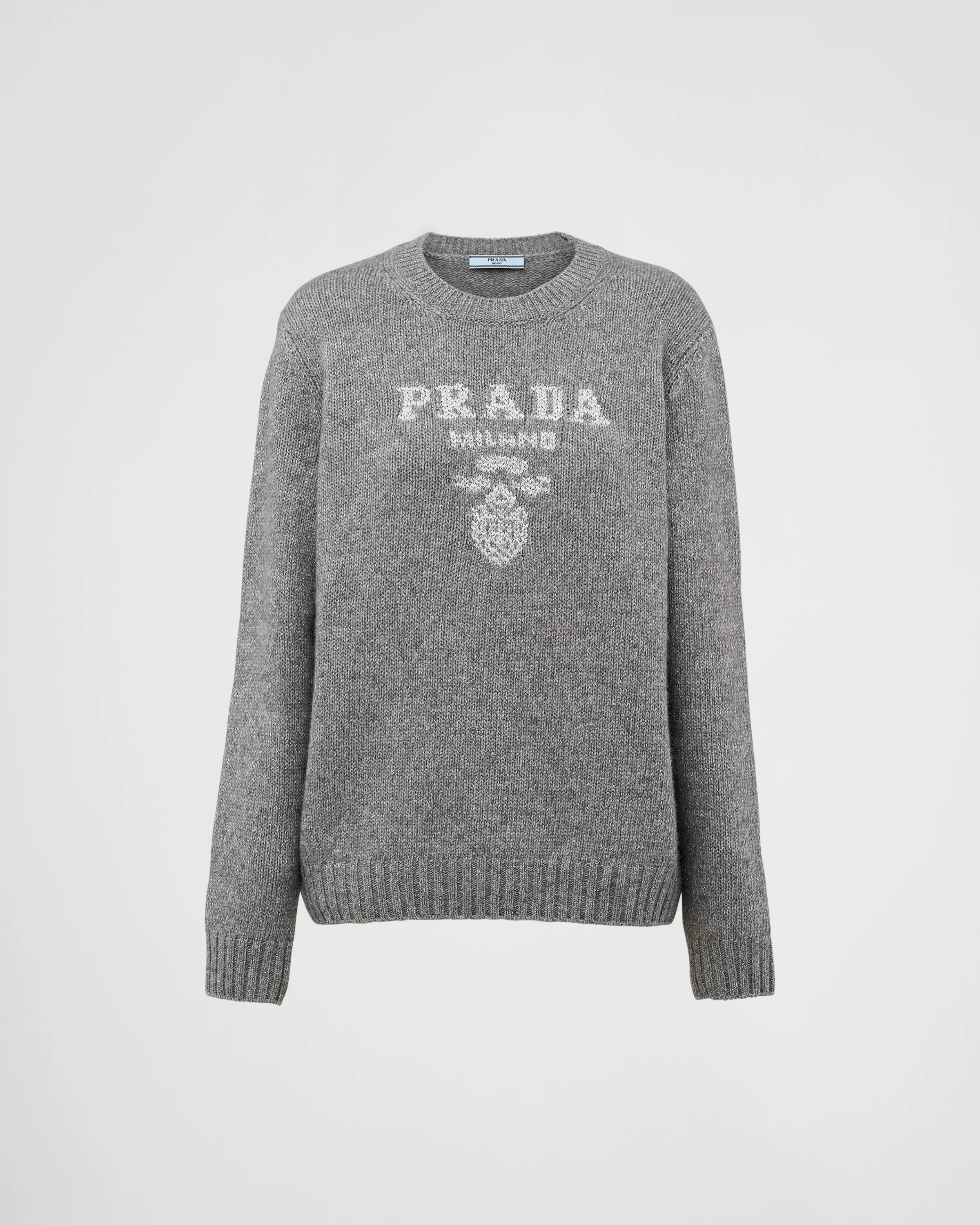 Donna Prada Maglia girocollo in lana cashmere e lame'