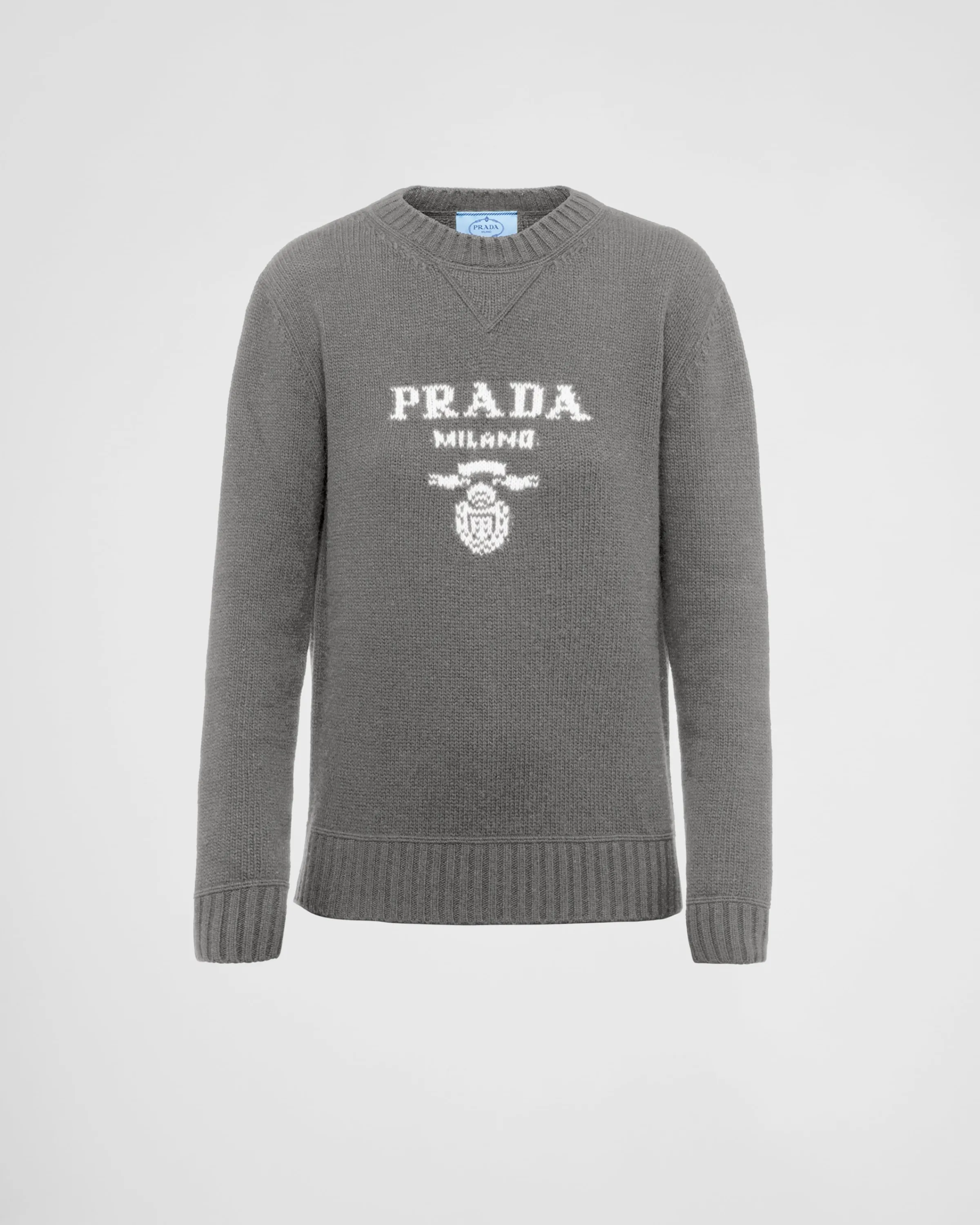 Donna Prada Maglione girocollo in lana cashmere con logo