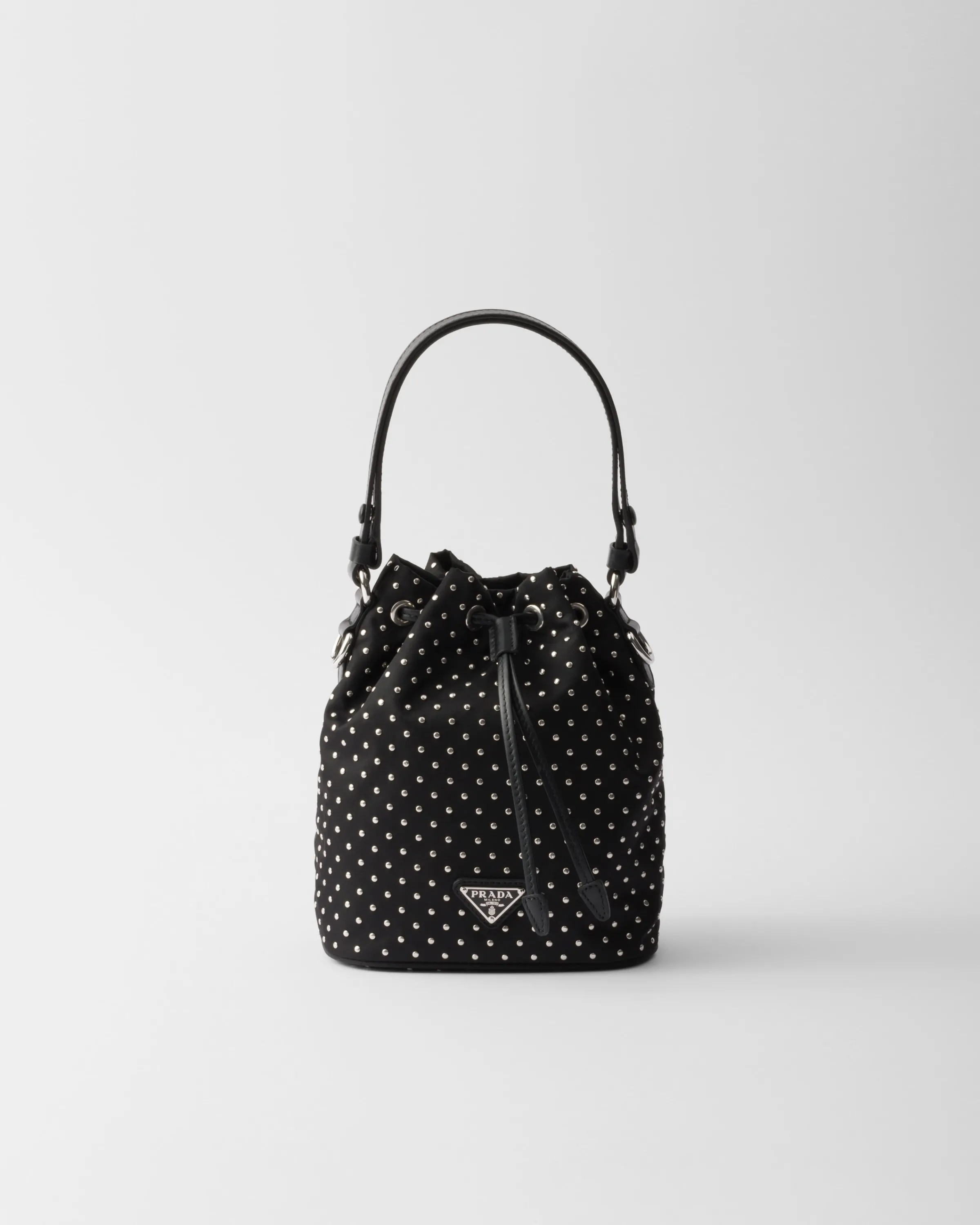 Donna Prada Mini borsa in Re-Nylon con borchie