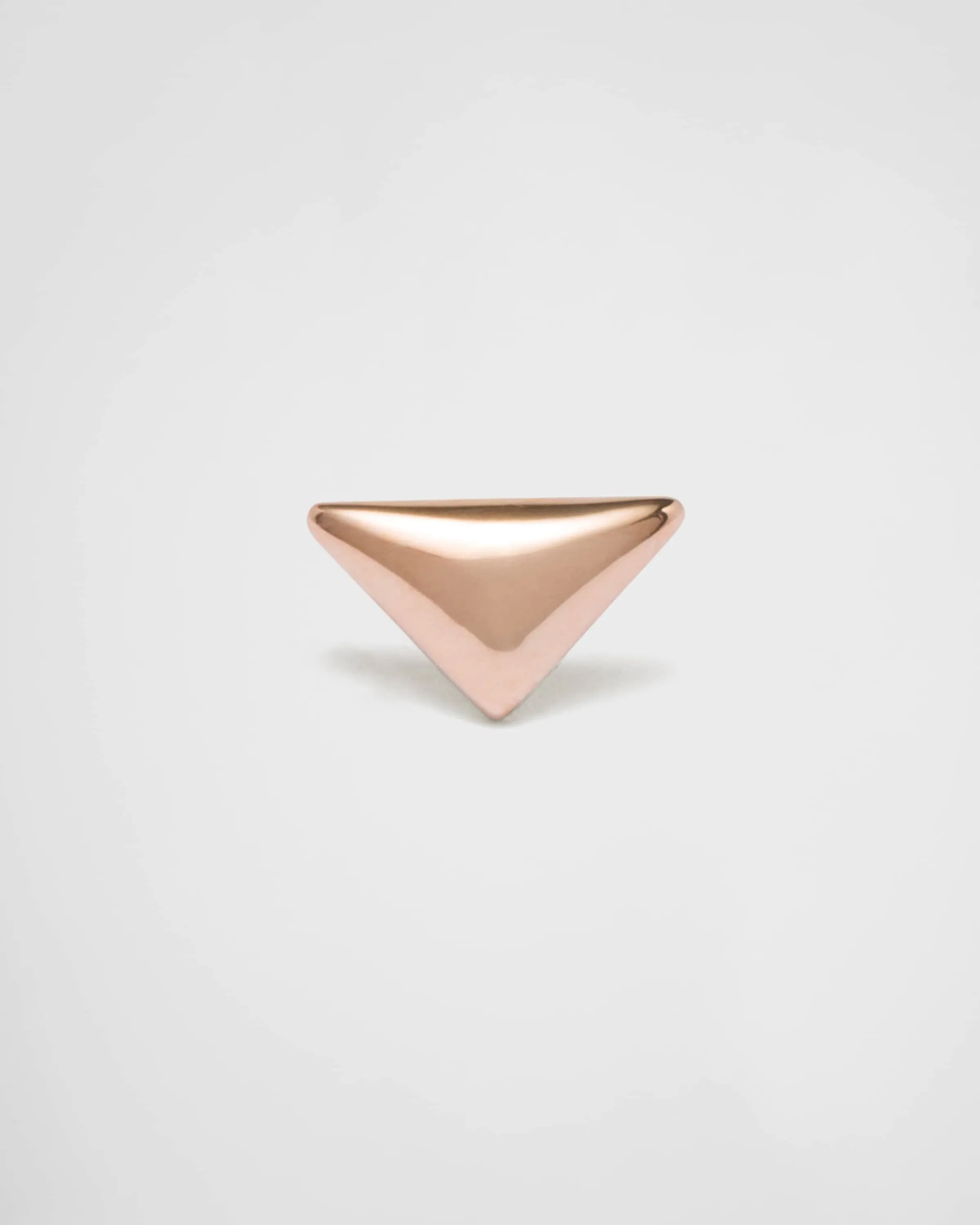 Prada Orecchino singolo Eternal Gold in oro rosa con triangolo mini