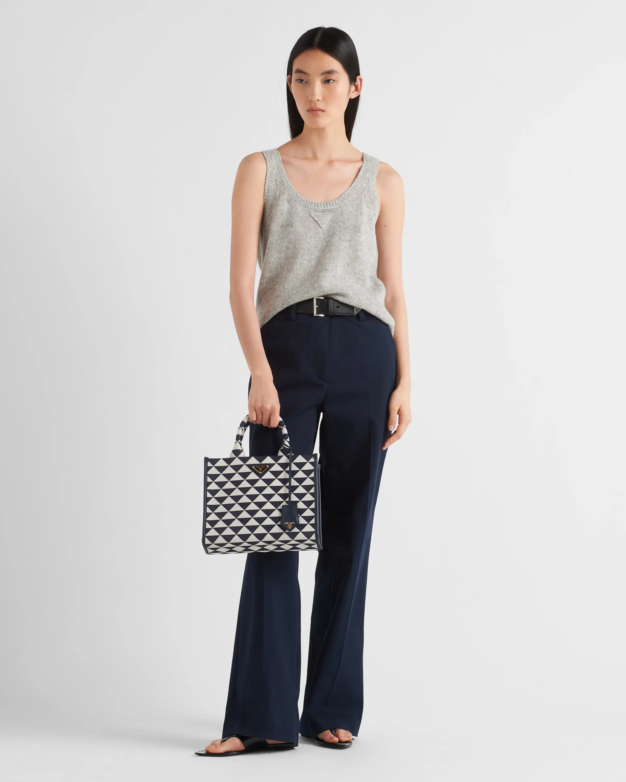 Donna Prada Pantaloni in gabardine