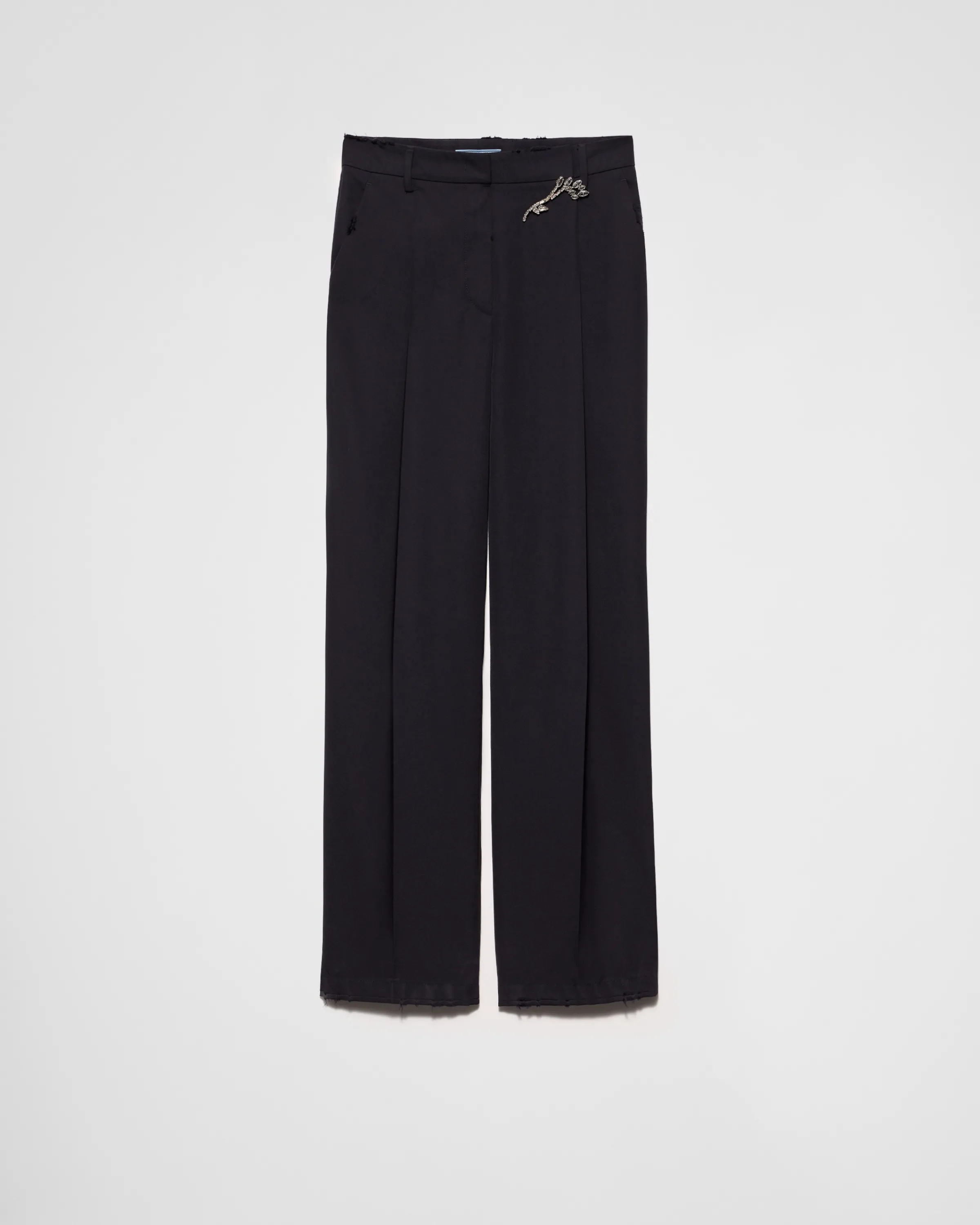 Donna Prada Pantaloni in gabardine old washed