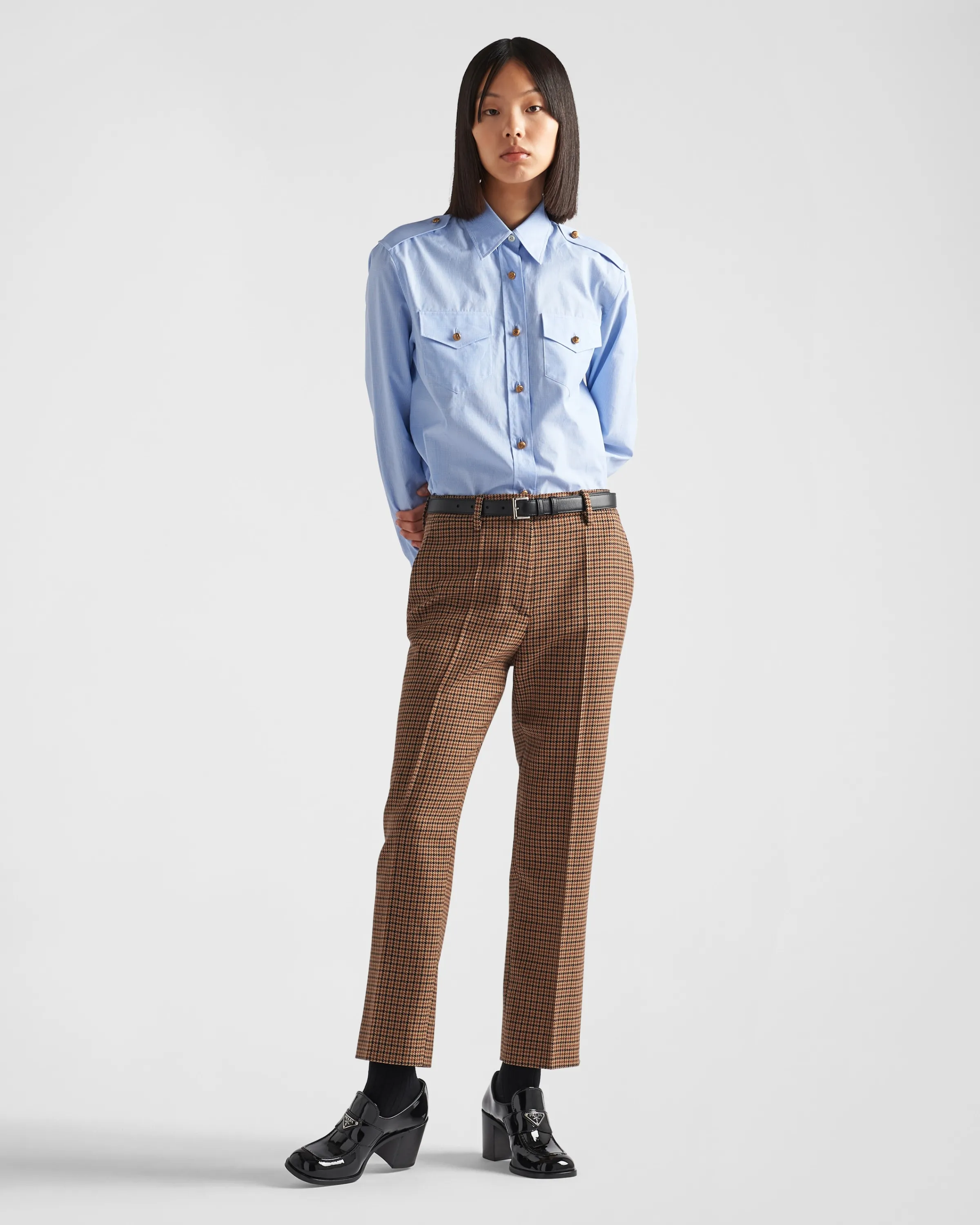 Donna Prada Pantaloni in pied-de-poule